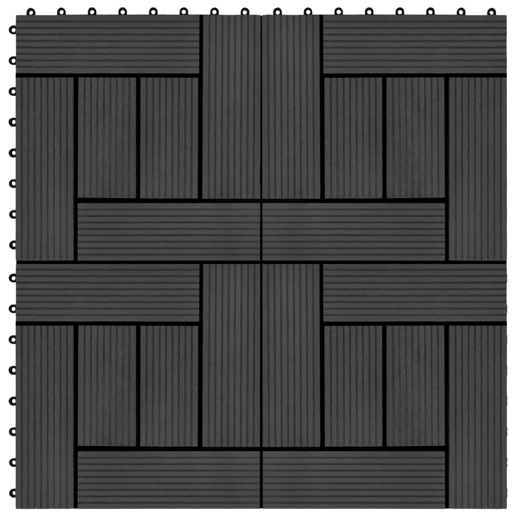 Carreau de terrasse WPC noir premium | Dalle composite haut de gamme design 30x30