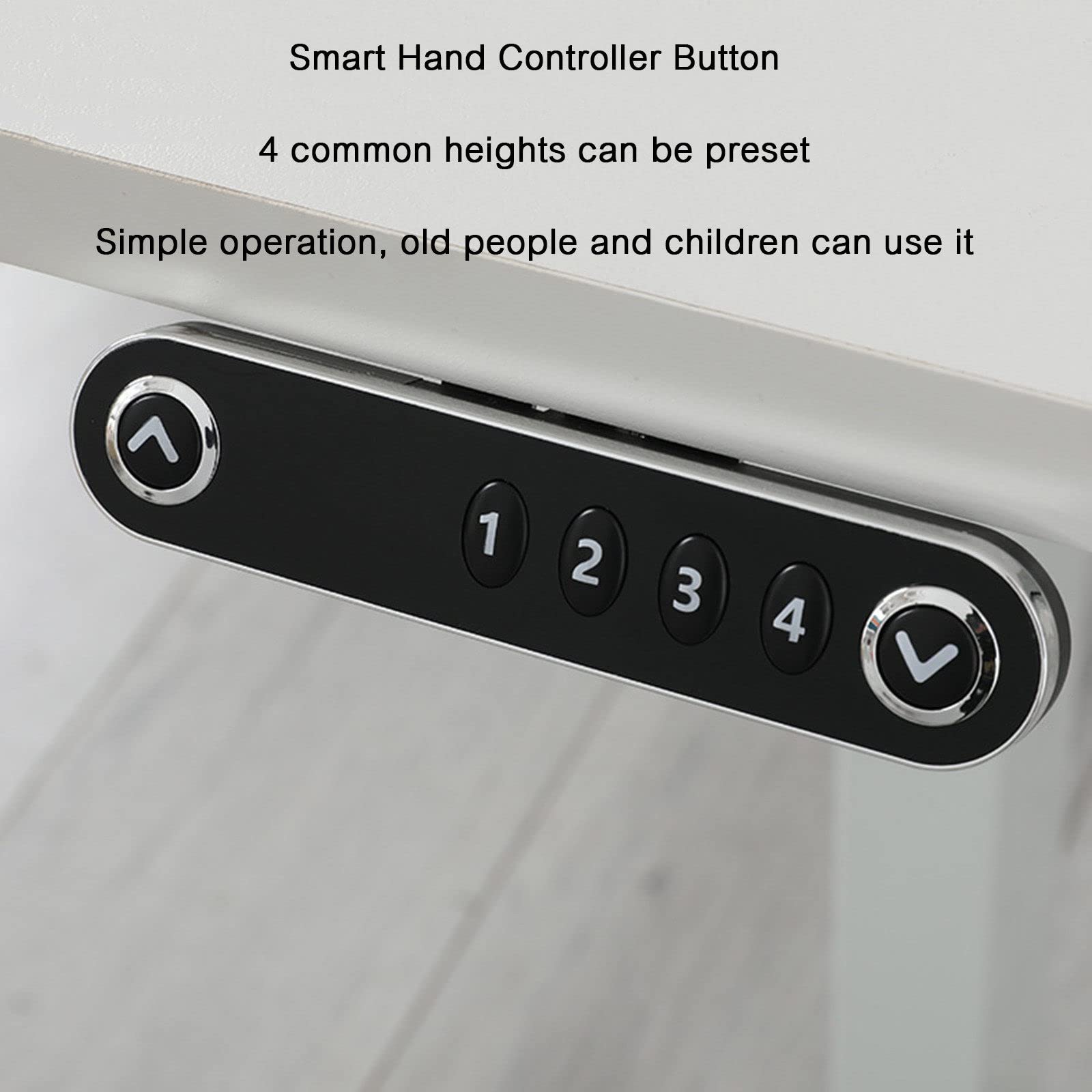 Scrivania regolabile in piedi Tavolo di sollevamento elettrico Altezza regolabile Computer Stand Up Supporto da scrivania Gambe Colonna di sollevamento del controller,White