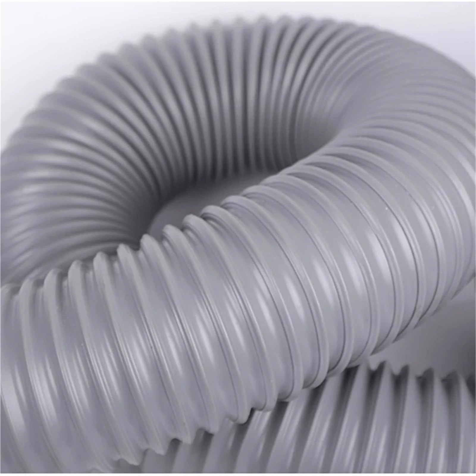 Manguera de aspiradora succión polvo reforzada con alambre acero PVC gris, tubo aire 1-5m longitud, diámetro interior 30-100mm(Inner Diameter 100mm)