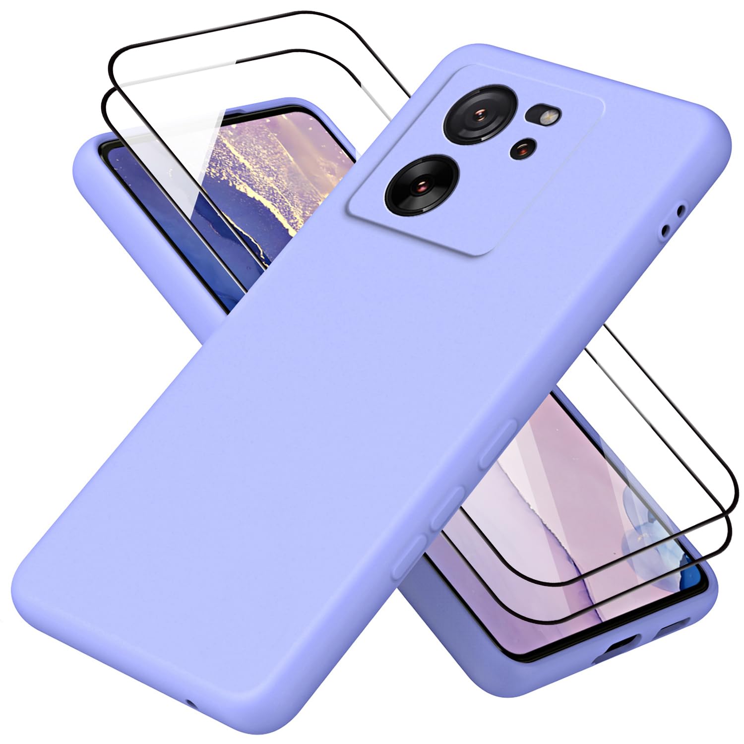Asuwish Custodia Per OPPO Reno 10 Pro 5G: Morbida Al TPU Con Vetro Temperato Incluso! Protezione Sottile E Ricarica Wireless - 2