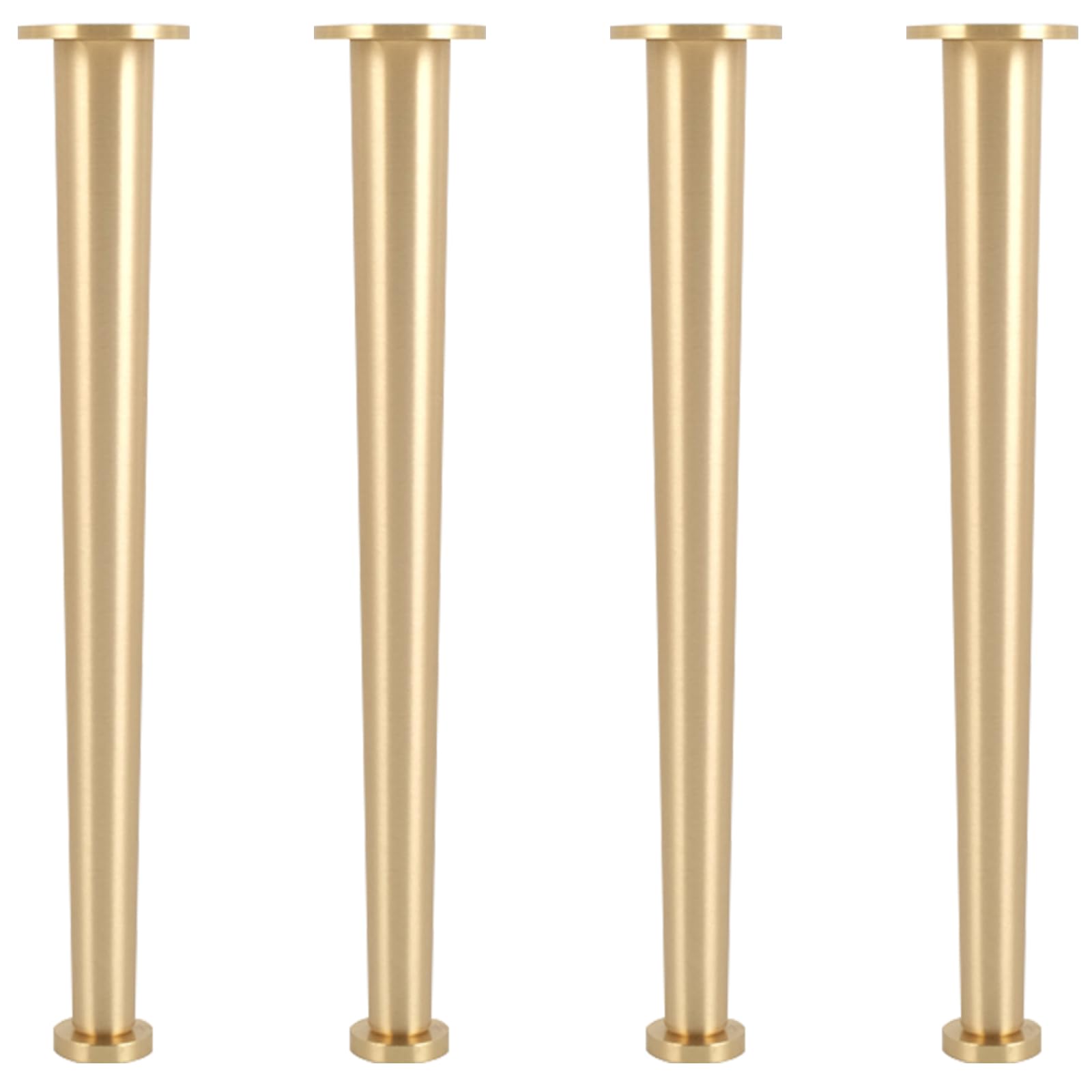YJRZYQKXKL Cabinet Legs Gold, 4pcs Tapered Furniture Legs Adjustable Cabinet feet Height: 6-30cm furniture feet Brass | Anodized Surface | Table Legs Sofa Legs-25cm/9.8"
