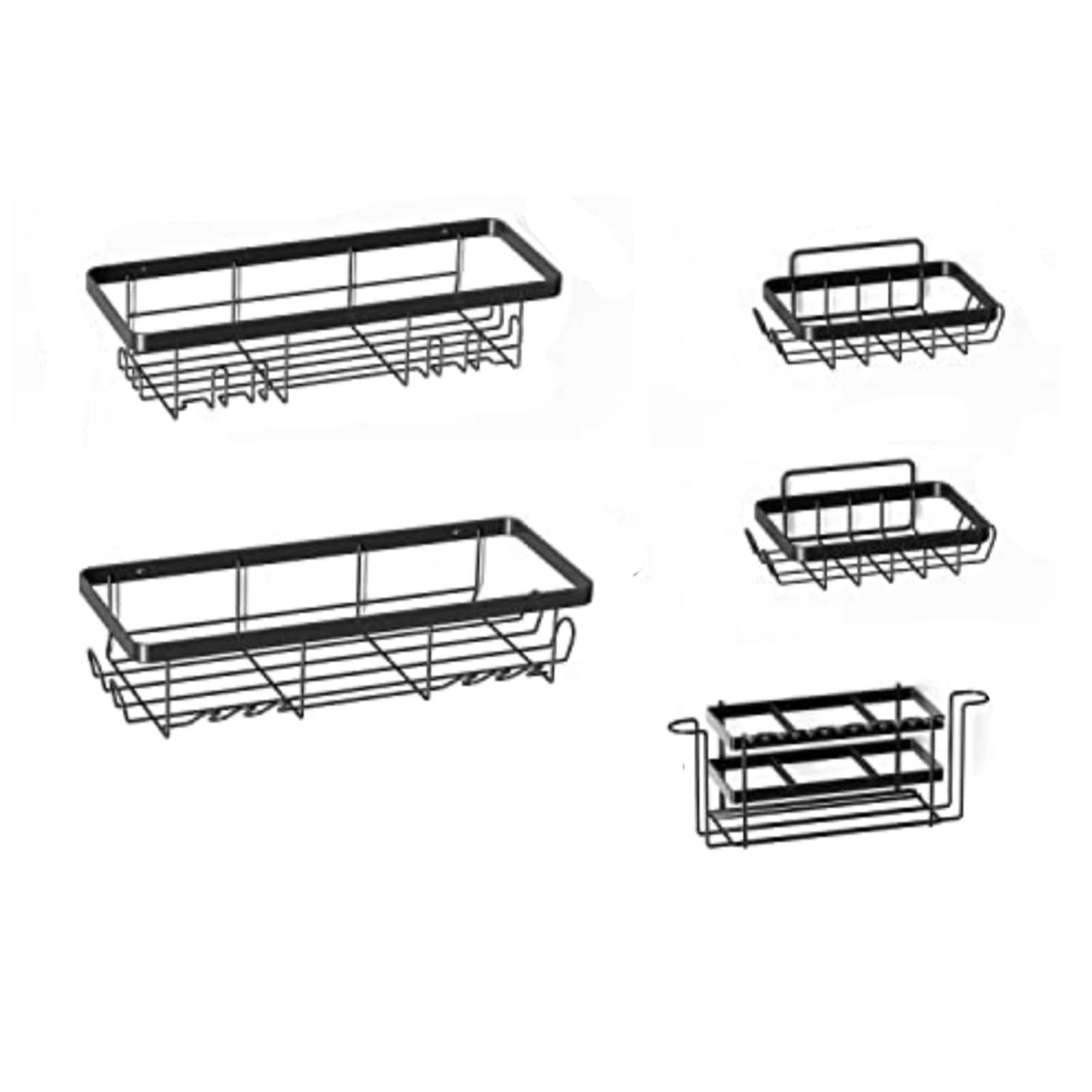 LOCVCDA Shower Caddy Shower Organizer Shower Shelf with Soap Holder and Toothbrush Holder No Drilling Rustproof Stainless Steel