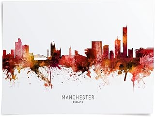 Manchester England United Kingdom Skyline Art Print (A0 poster) -21236