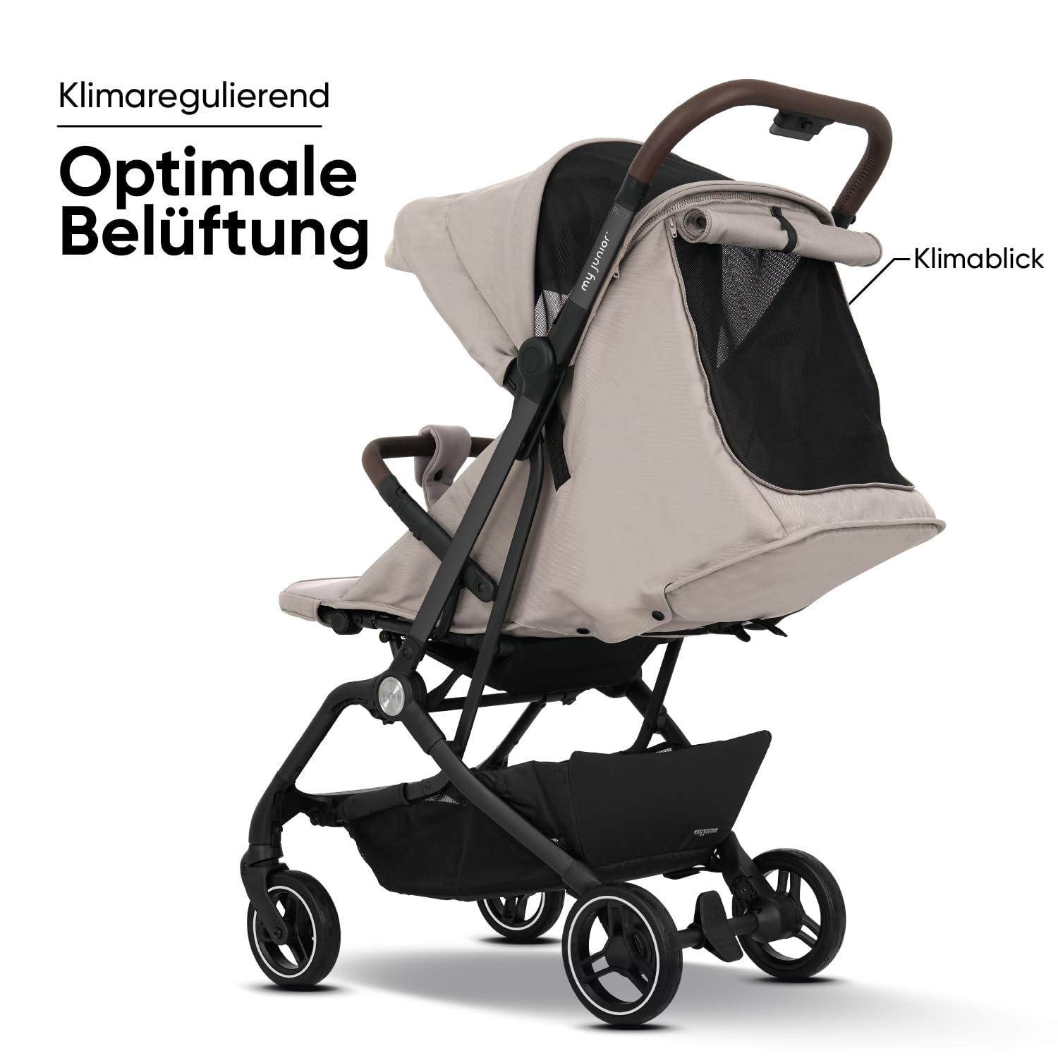 my junior Buggy PICO³ bis 22kg Einhand AutoFold-Klappmechanismus Ergonomische Liegeposition UV50+ Sonnenverdeck Handgepäckmaß