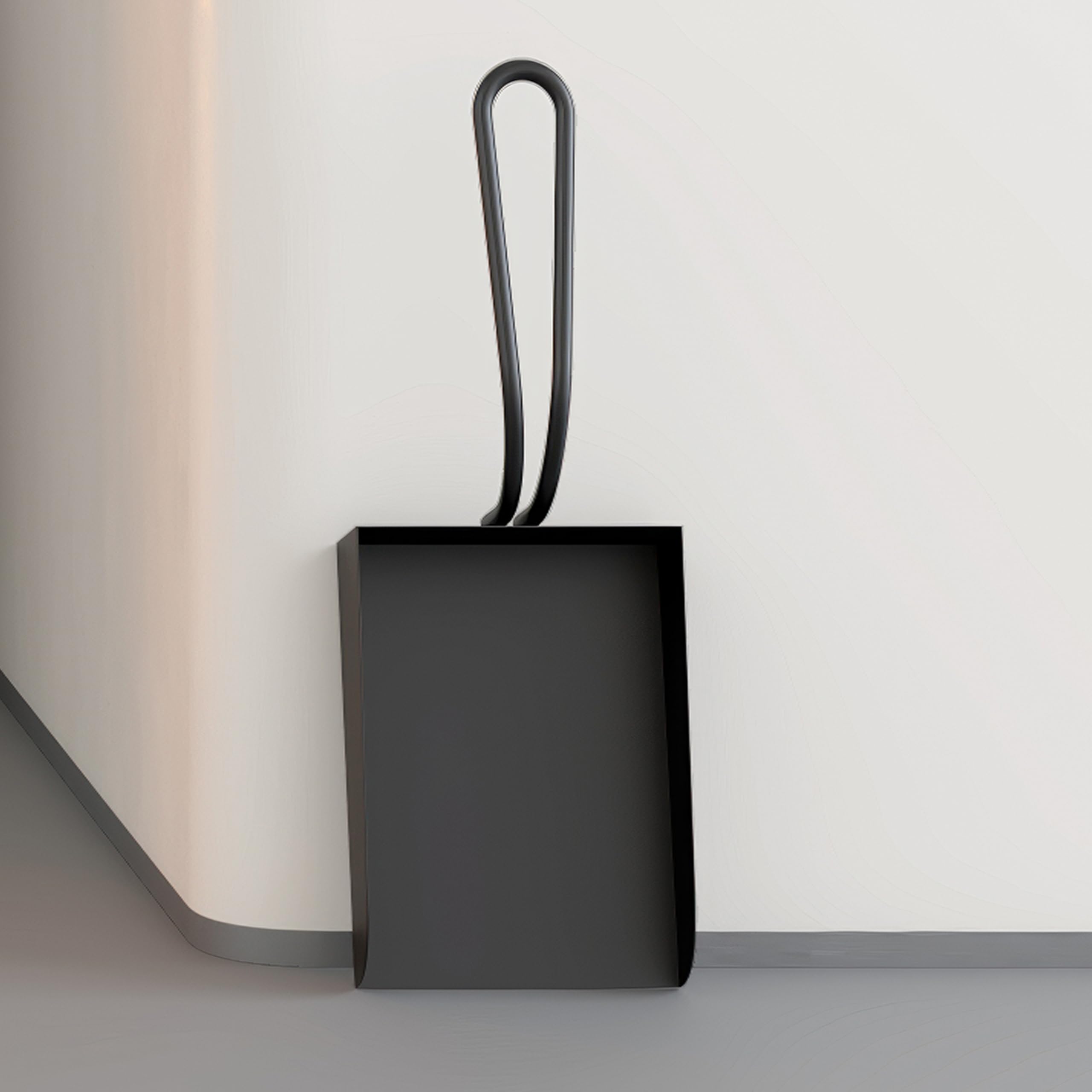 Kingson Czarna łopata kominkowa - 25 x 10 cm - akcesorium do palnika na drewno - trwałe i stylowe narzędzie do wydajnej konserwacji paleniska