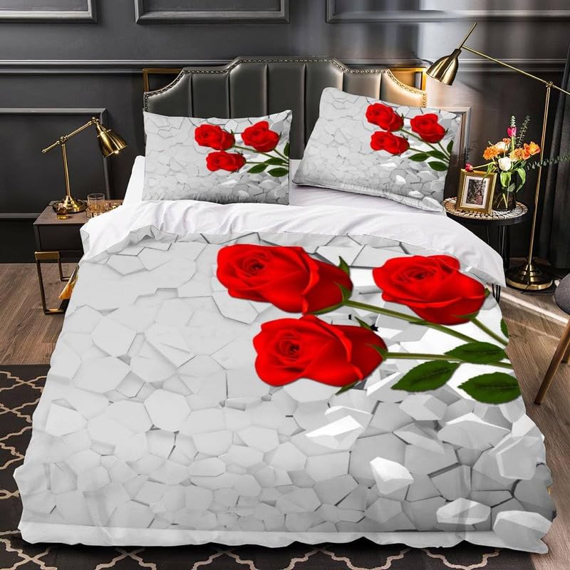 MDKLXIDF Funda Nordica Cama 180 Rosa Juego de Funda de Edredón Adultos con Cierre Cremallera, Microfibra Impreso en 3D Funda Nórdica 260x240cm y 2 Fundas de Almohada 50x75cm