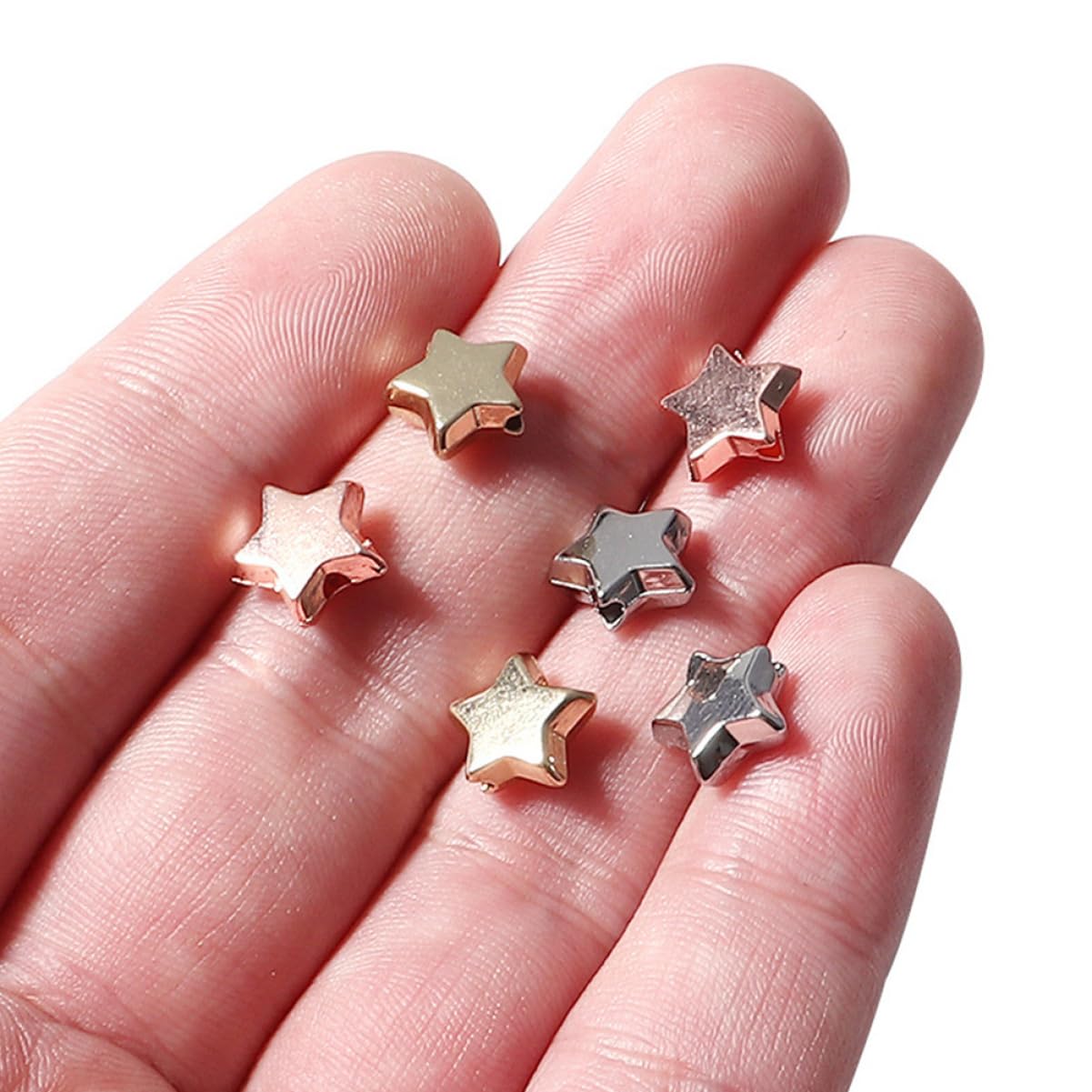 jojofuny 5 Set Perline Forma Stella Per Bigiotteria Distanziatori Per Creazione Collane E Bracciali Design E Leggere E Resistenti Alla Fading 300 Pezzi*5