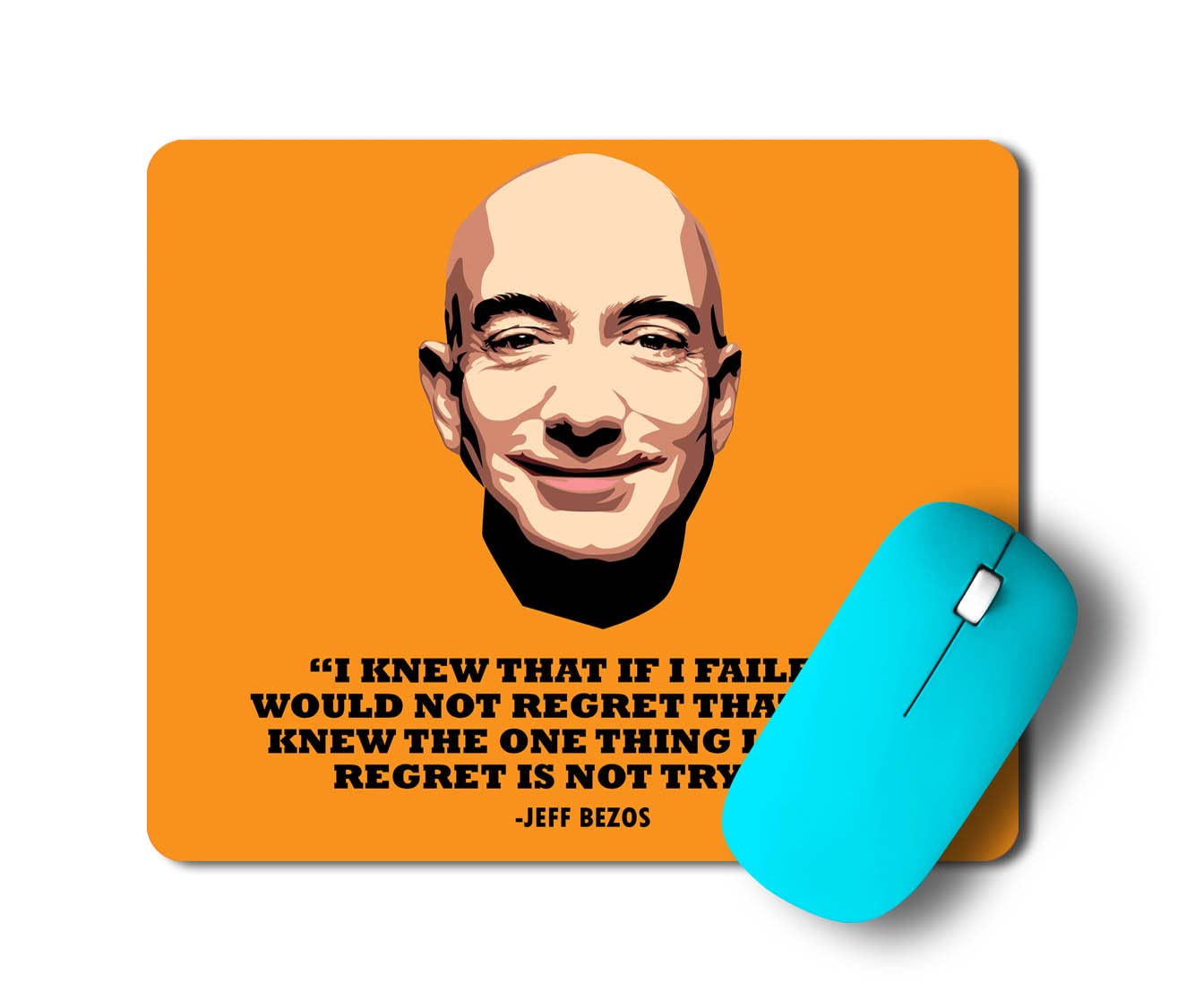 Good Hope Square Mouse Pad, Jeff Bezos Premium-Textured Custom Mouse Mat Thick,Washable Mousepads Lycra Cloth, Non-Slip Rubber Base Computer