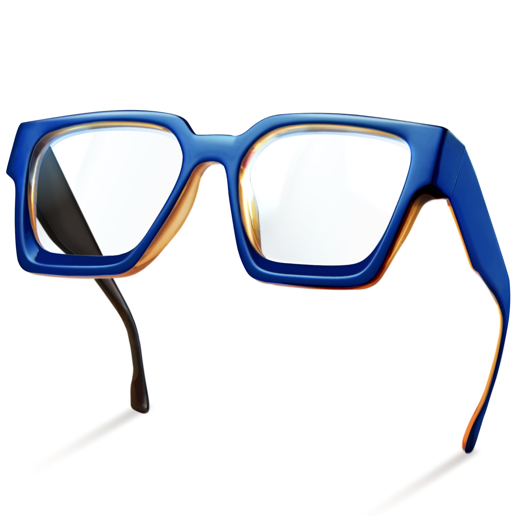 livho Oversized up to 99% Blue Light Blocking Glasses for Woman - Rectangle Fashion Glasses for Computer, Chic Preppy Frame