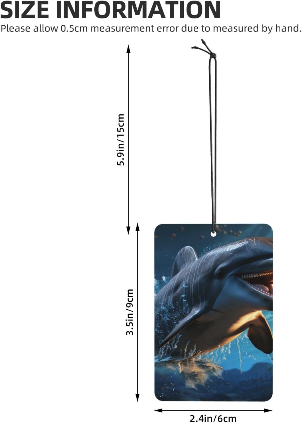 Car Air Freshener 24 PCS Dolphin Hanging Car Air Fresheners Auto Interior Decor Card Freshener Strong Scented Card Lavender Cars Scents for Office Bedroom Close Drawer Rectangle