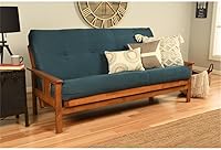 Vista 23 de Pemberly Row Repuesto de colchón futón de tamaño matrimonial de 7 pulgadas, colchón de lino para sofá cama, construcción de algodón y espuma, marco