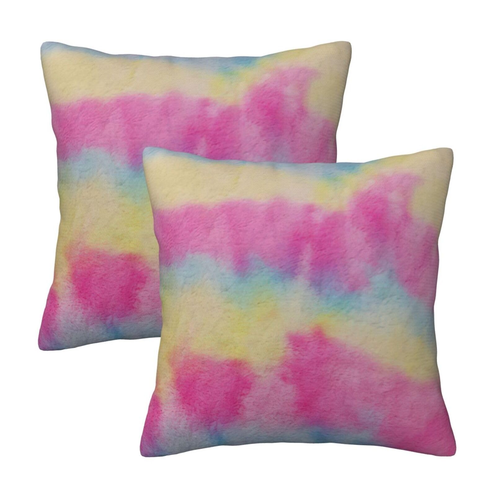 RRhgipp Rainbow Stripes Throw Pillow Cases Decorative Cushion Covers Couch Bed Sofa Decoration Xmas Gifts Bed