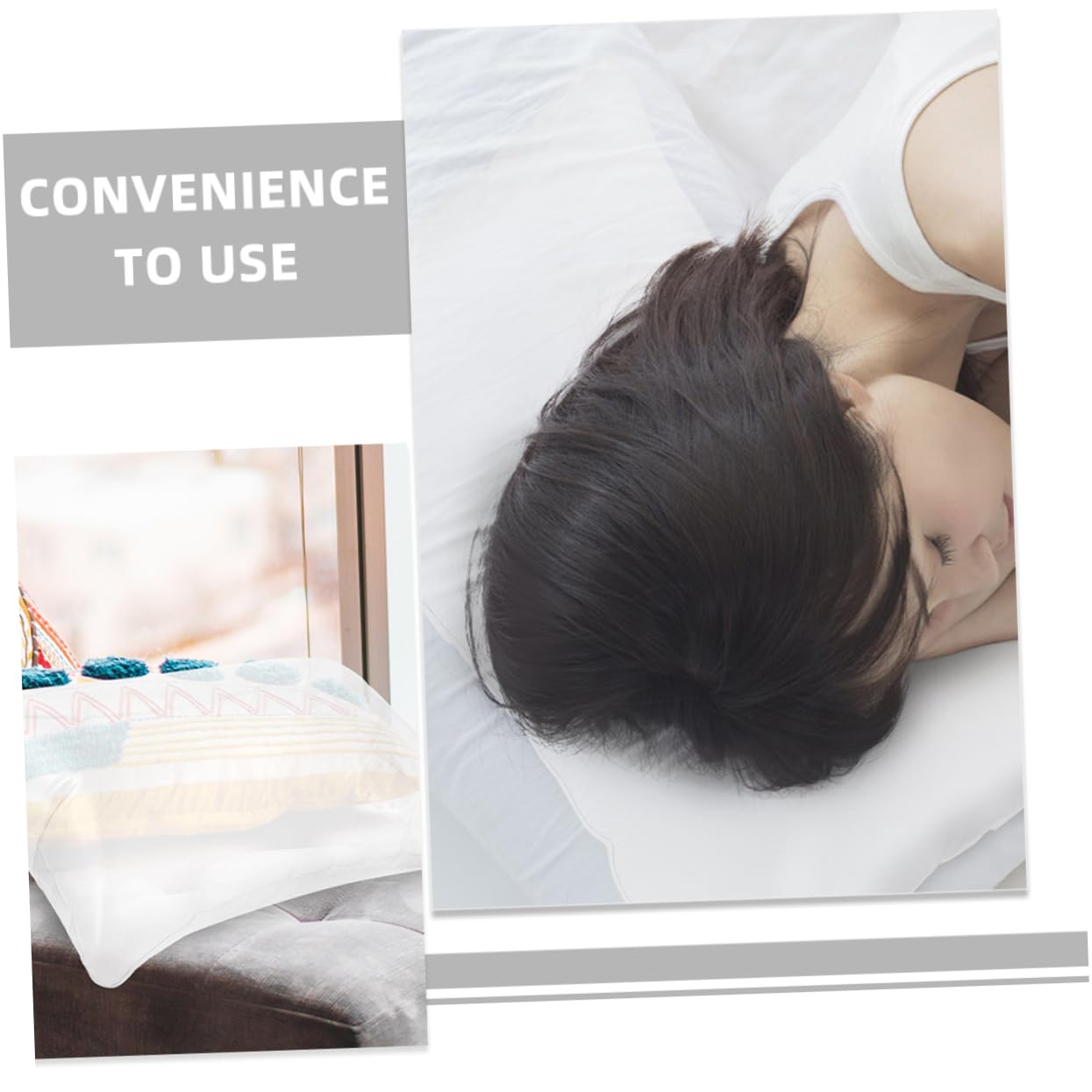 Happyyami Ultralight Inflatable Pillow Insert for Camping Pillow Air Filling Core 70cm Long