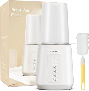 BEARDODO Fast Baby Bottle Warmer for Breastmilk & Formula - 2.5 Min Warm-Up, Universal Fit, 5-in-1 Auto Shut-Off