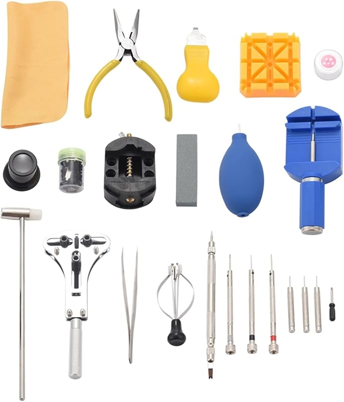 Watch Repair Tool Kit - 39 Pieces Set with Opener, Spring Bar Remover, and Screwdrivers for Battery Replacement and General Maintenance