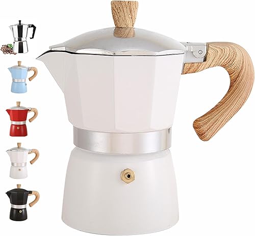 6 tazas de 10.1 fl oz 10 onzas de aluminio para estufa de café expreso, cafetera italiana, cafetera Moka Express Classic Cafe Maker para café