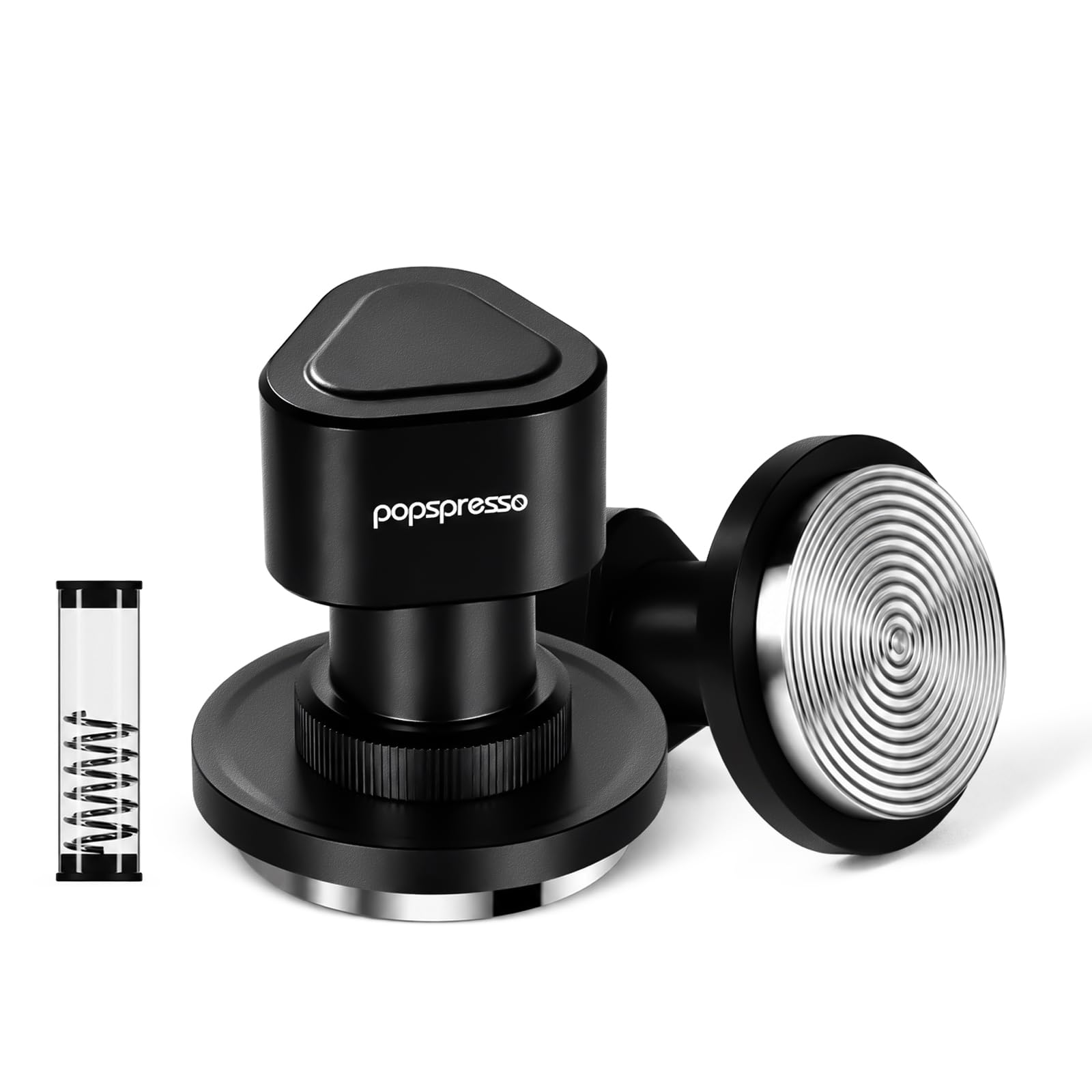 53.3mm Espresso Tamper, Impact Design Coffee Tamper with Sound Feedback, 3 Spring Loaded Coffee Tamper with Interchangeable 15lb/30lb Springs, Calibrated Tamper for 54mm Portafilter