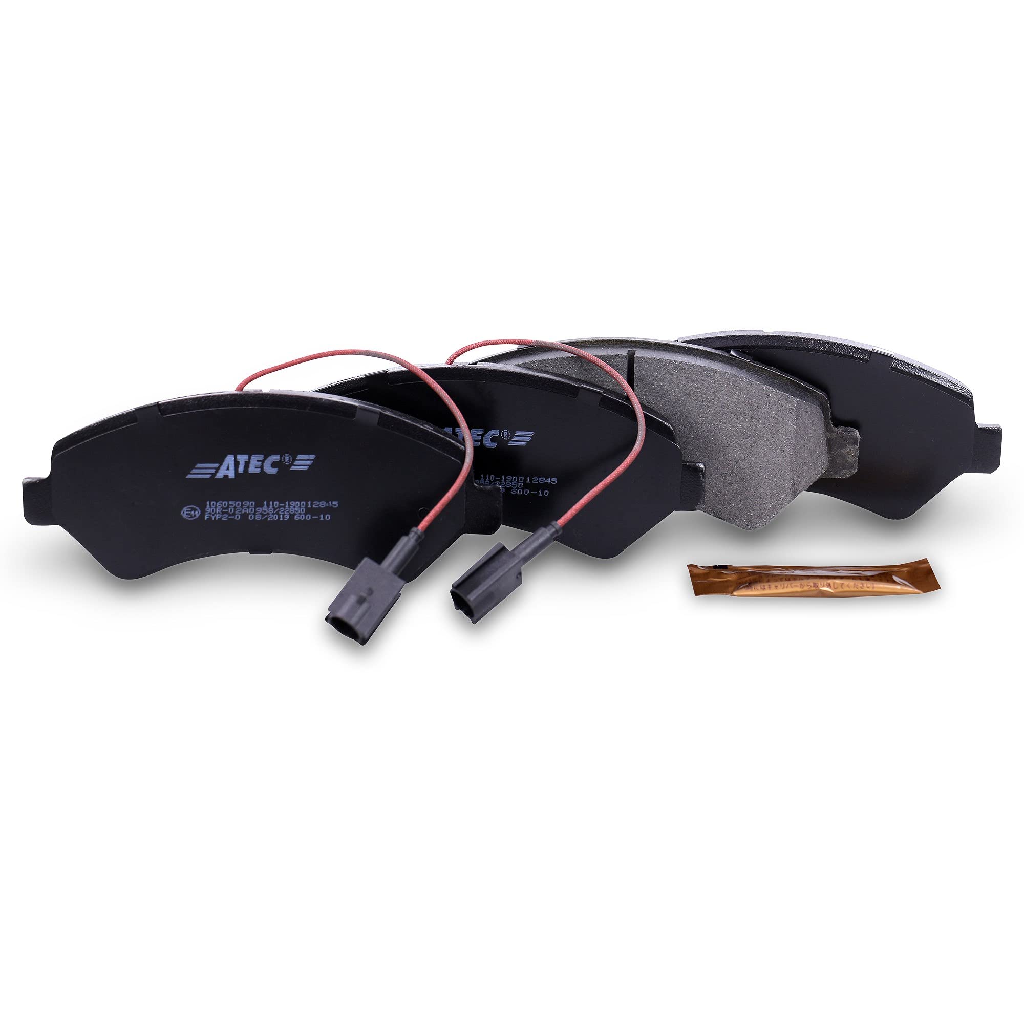 ATEC Germany Set di pastiglie per freni asse anteriore, Pastiglie per freni anteriori, 4 pezzi, Compatibile con CITROËN JUMPER, FIAT DUCATO (250_), PEUGEOT BOXER