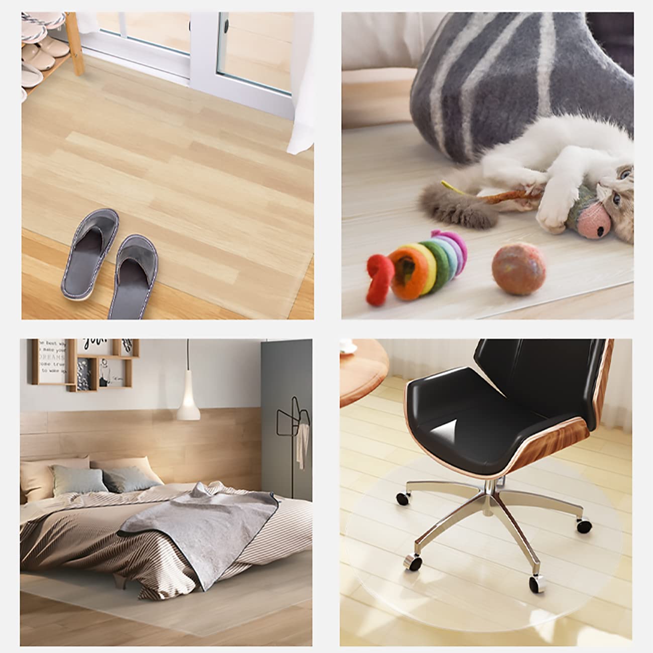 Tappeto Protettivo Sottosedia Tappetino opaco per Sedia Tappeto Salvapavimento Protezione Tappetino Pavimenti Duri/Piastrelle,per Office Tappeto Parquet Pavimenti Duri (Dick 2mm,180cm/70.2in)