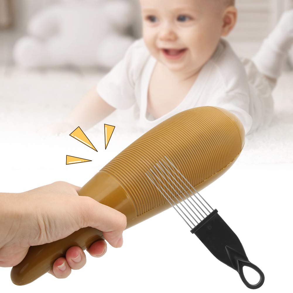 Guiro avec Grattoir, Instrument de Percussion Portable 2 Textures Sonores en Plastique pour Musique Latino, Cadeau Musical Enfants et Adultes Débutants
