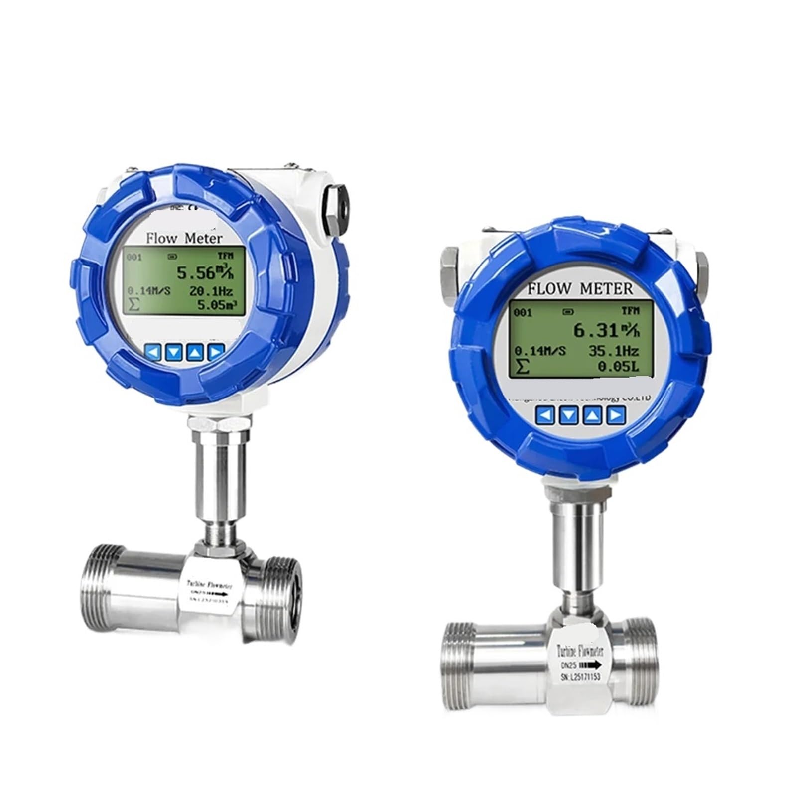 KSZHZYMGX 1pcs Flowmeter Display Water Hydraulic 1inch 1/2 DN32 DN40 Flow Meter Water(DN25 SS304)