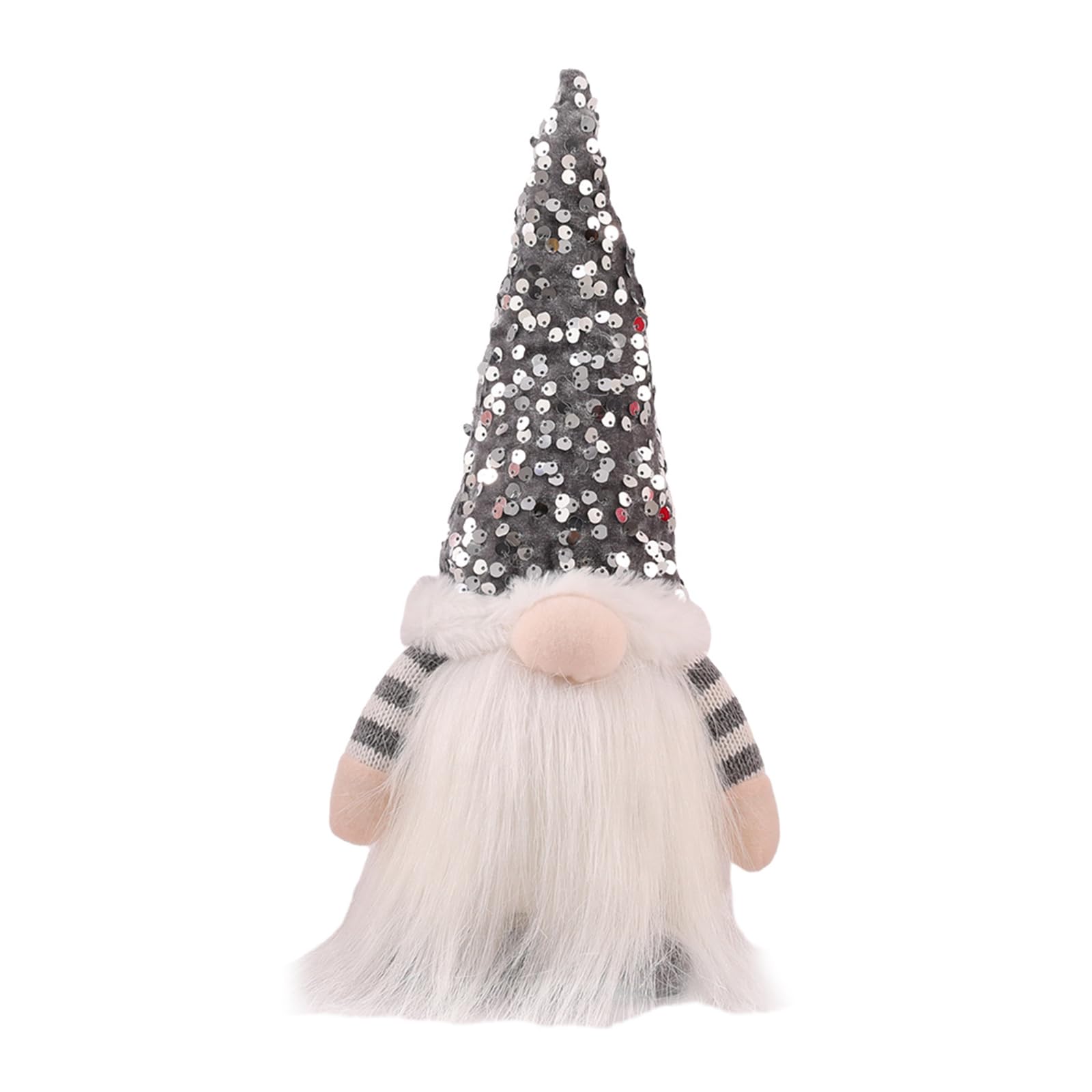 NEWFT Christmas Faceless Sequins Doll with LED Light Christmas Decoration Scandinavian Tomtes Farmhouse Kitchen Tiered