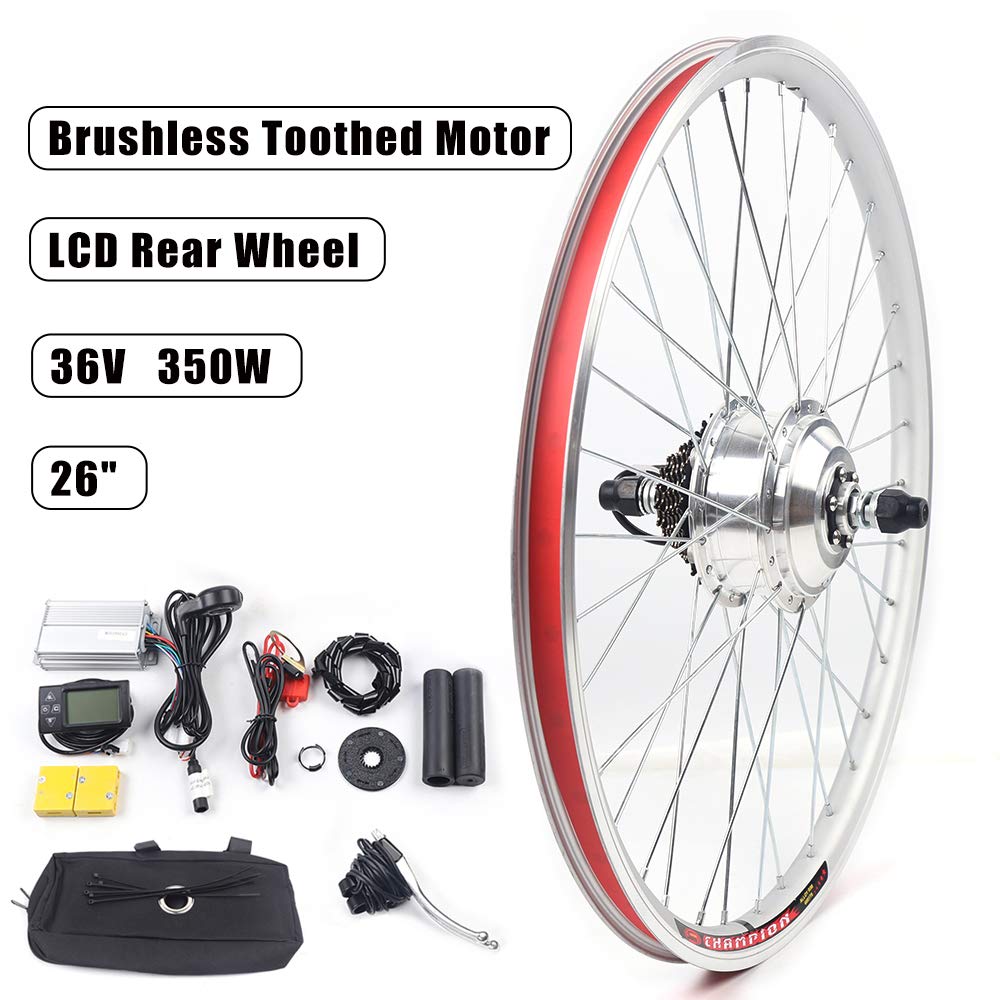 Elektromotor Umbausatz 36V 350W Hinterrad Nabenmotor LCD Kit 26 Zoll Fahrrad Umrüstungs-Kit