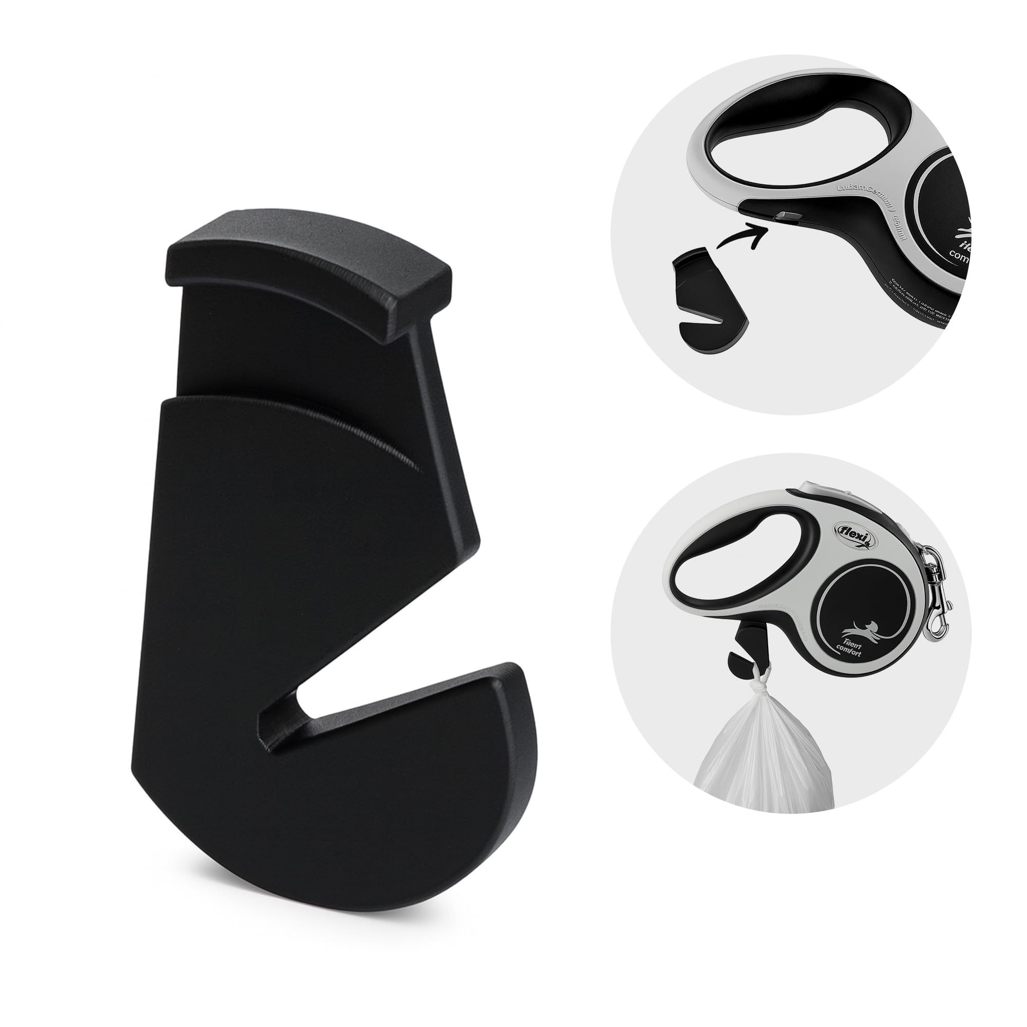 NewGround Designs Flexi Leash Poop Bag Holder, Dog Poop Bag Clip, Accessory Holder, Dog Poop Bag Holder Hook Hands-Free