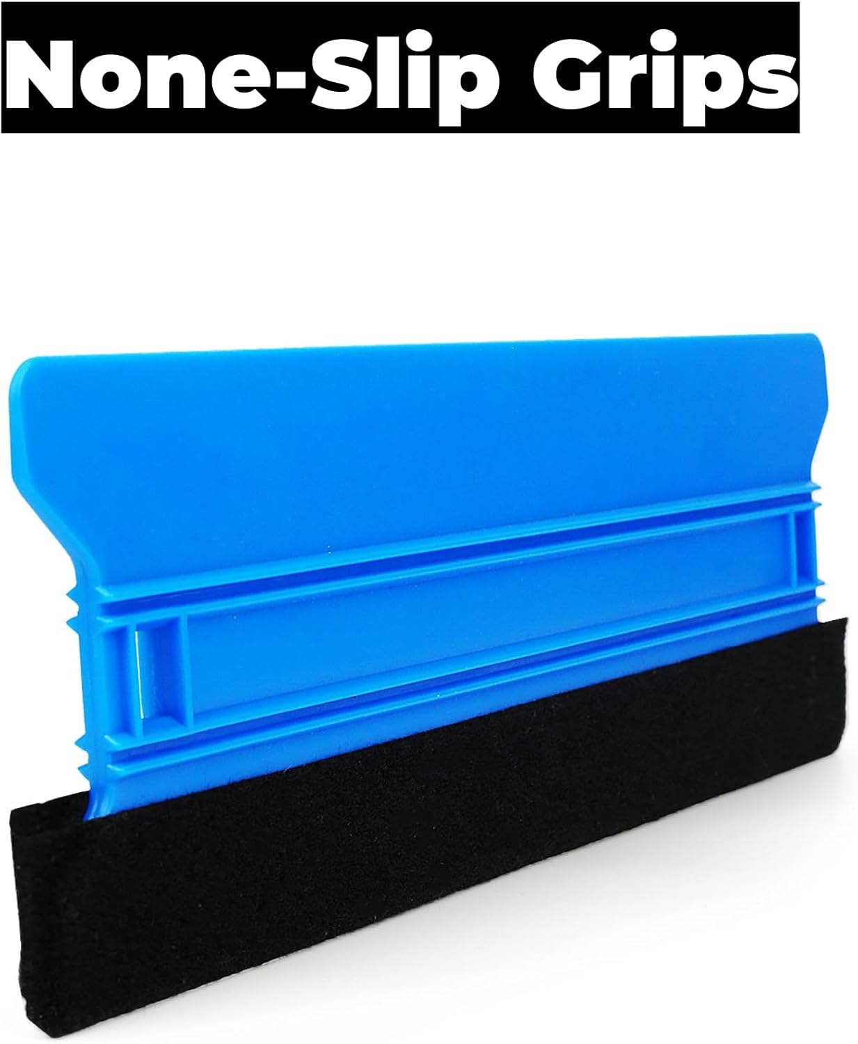 21cm Large Plastic Squeegee, Felt Edge Squeegee, Vinyl Applicator Wallpaper Tools Window Tint Squeegee, For Removing Bubbles/Cleaning Dust, 1Pcs, Blue