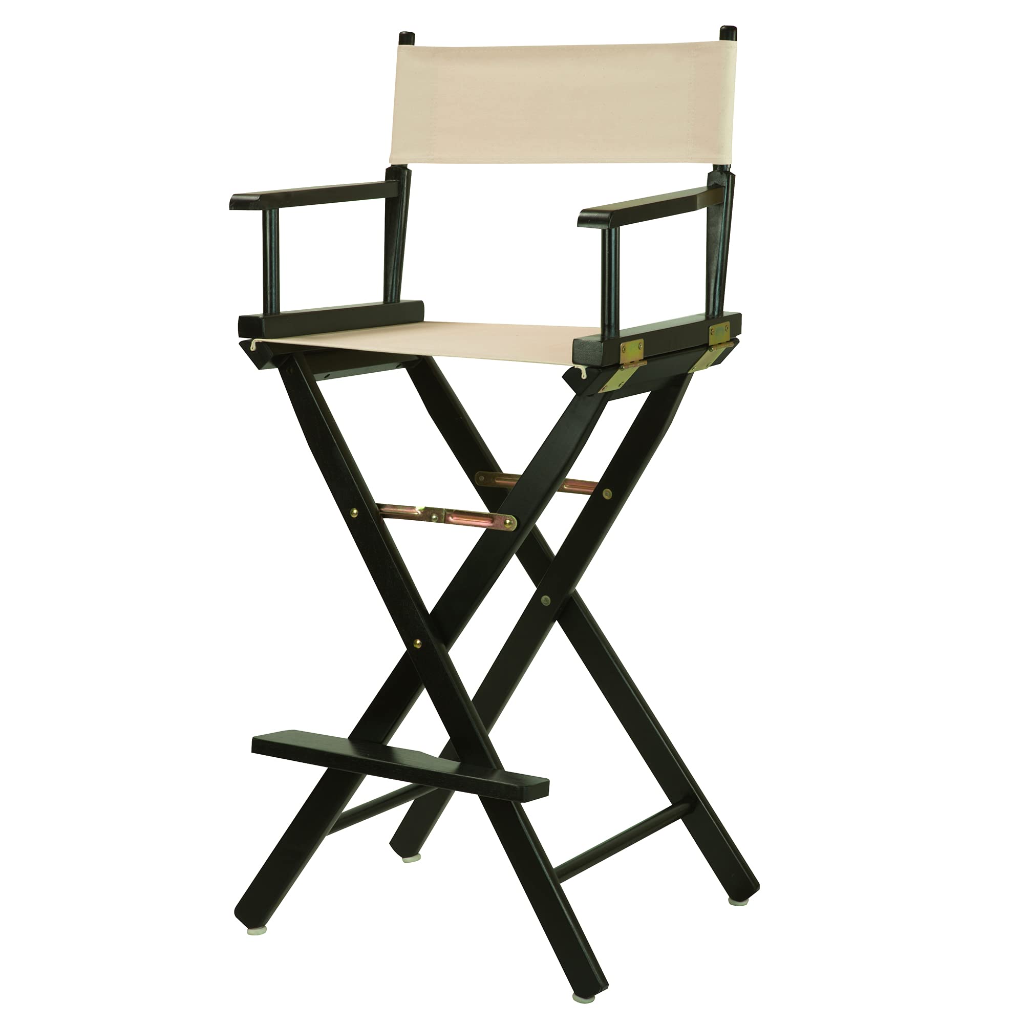 Casual Home30" Bar Height Directors-Chairs, Black Frame/Natural/Wheat Canvas