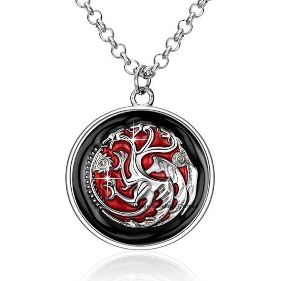 Dragons on The Wall- Game of Thrones 100% Stainless Steel Pendant for Boys and Men by YELLOW CHIMES ?