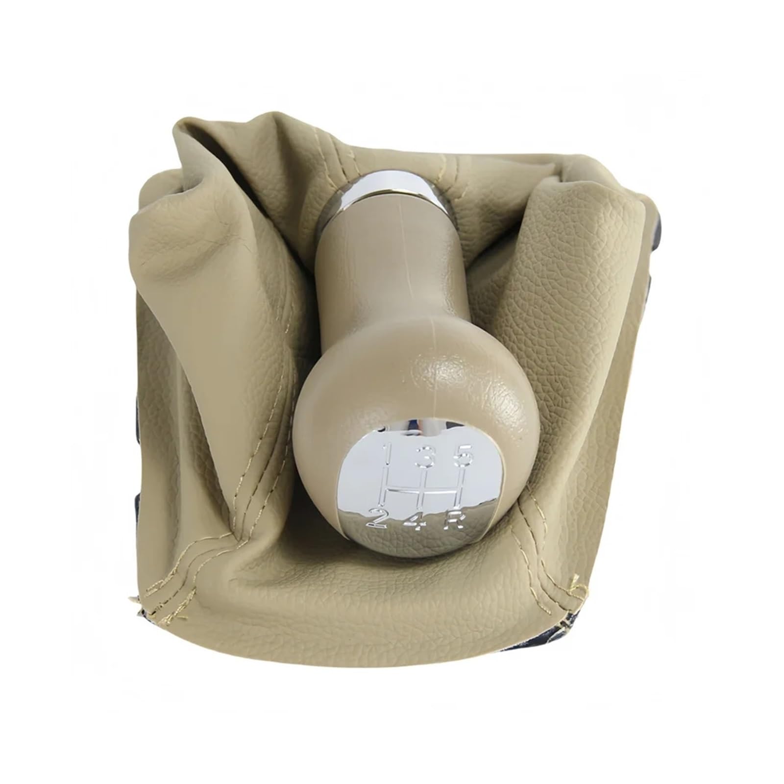Valtorencia Gear Shift Shifter Knob,Fit for Chery, A5 Stick Pen Lever Gaiter Boot Collar Accessories Gray Beige Shift knob Handle(Beige)
