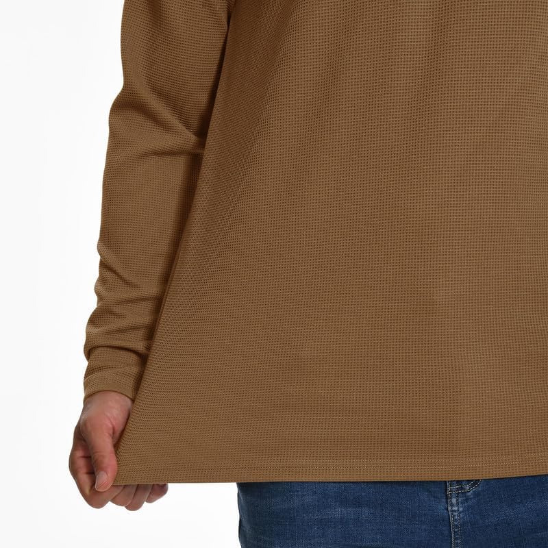 H HYFOL Mens Sweatshirt Waffle American Flag USA Patriotic Graphic Quarter Zip Stand Collar Casual Pullover - Image 6