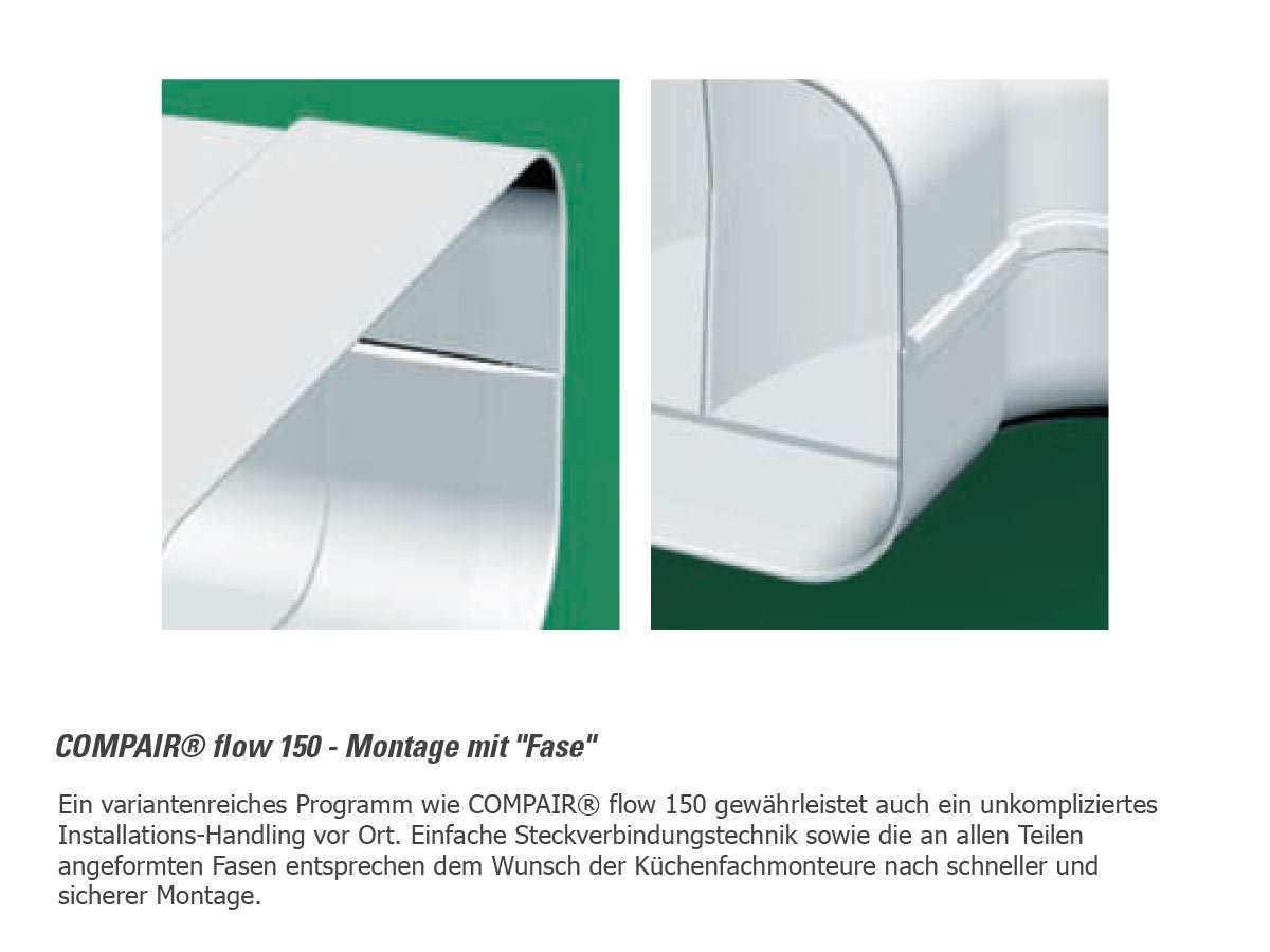 Naber flow 150 Flachkanal Set- 2, weiß