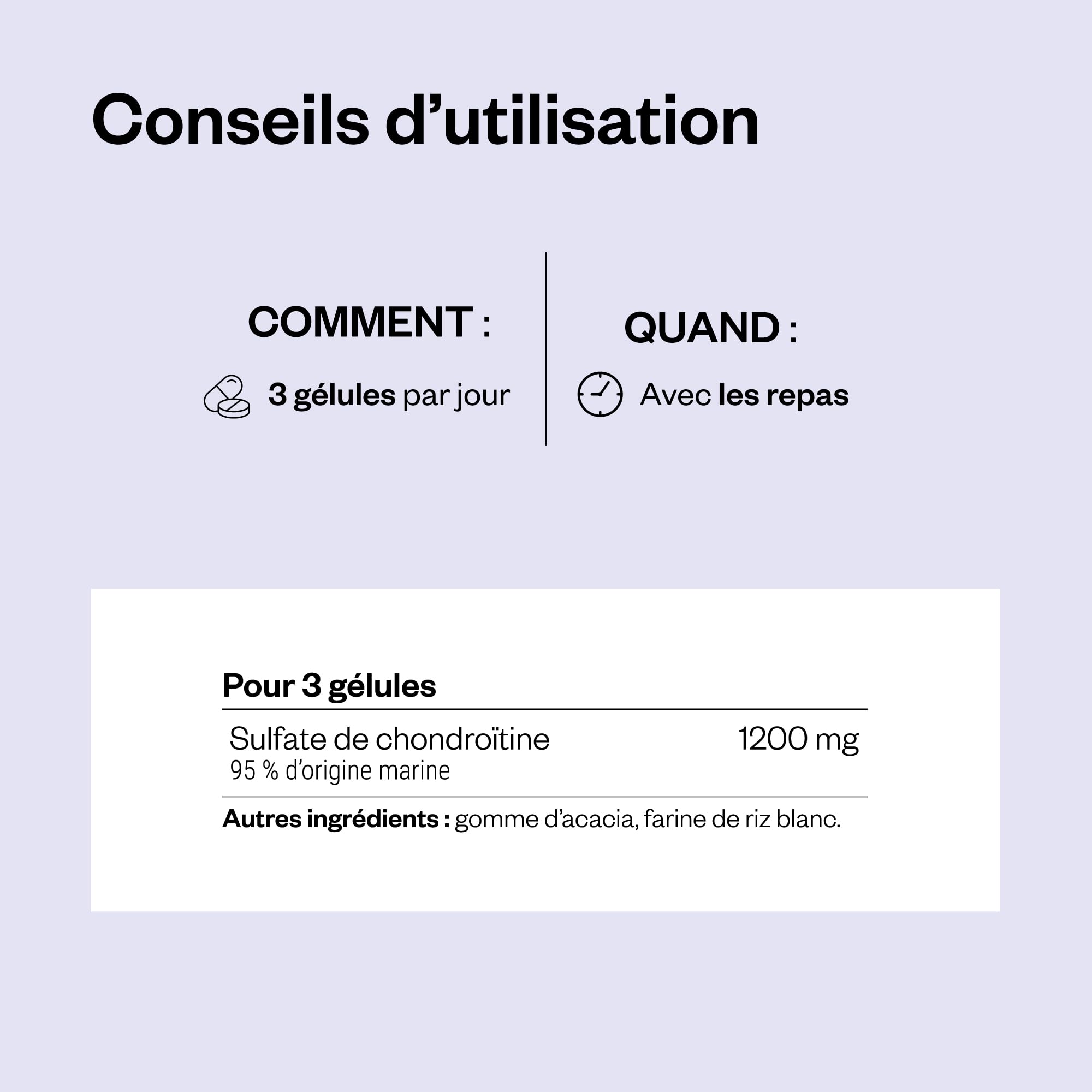 Chondroïtine Sulfate 95% - Aide à Soulager les Douleurs Articulaires - Soin des Articulations, des Os et des Muscles - Pureté Exceptionnelle (95%) - Sans OGM - SuperSmart