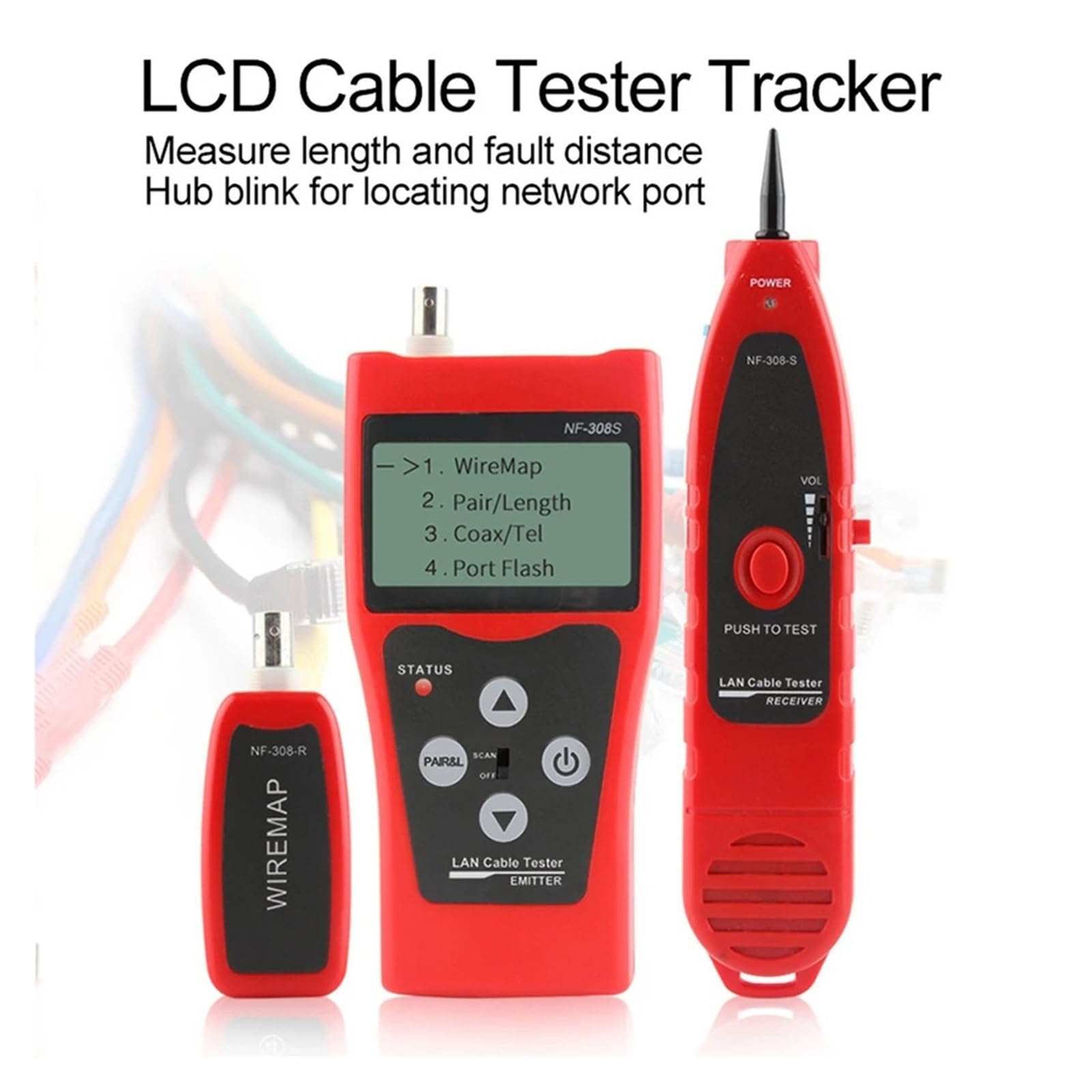 Display Digitale Tester For Cavi Ethernet Localizzatore Di Rete Lunghezza Collegamento Dispositivo Test Della Porta Identificazione Precisa Efficace
