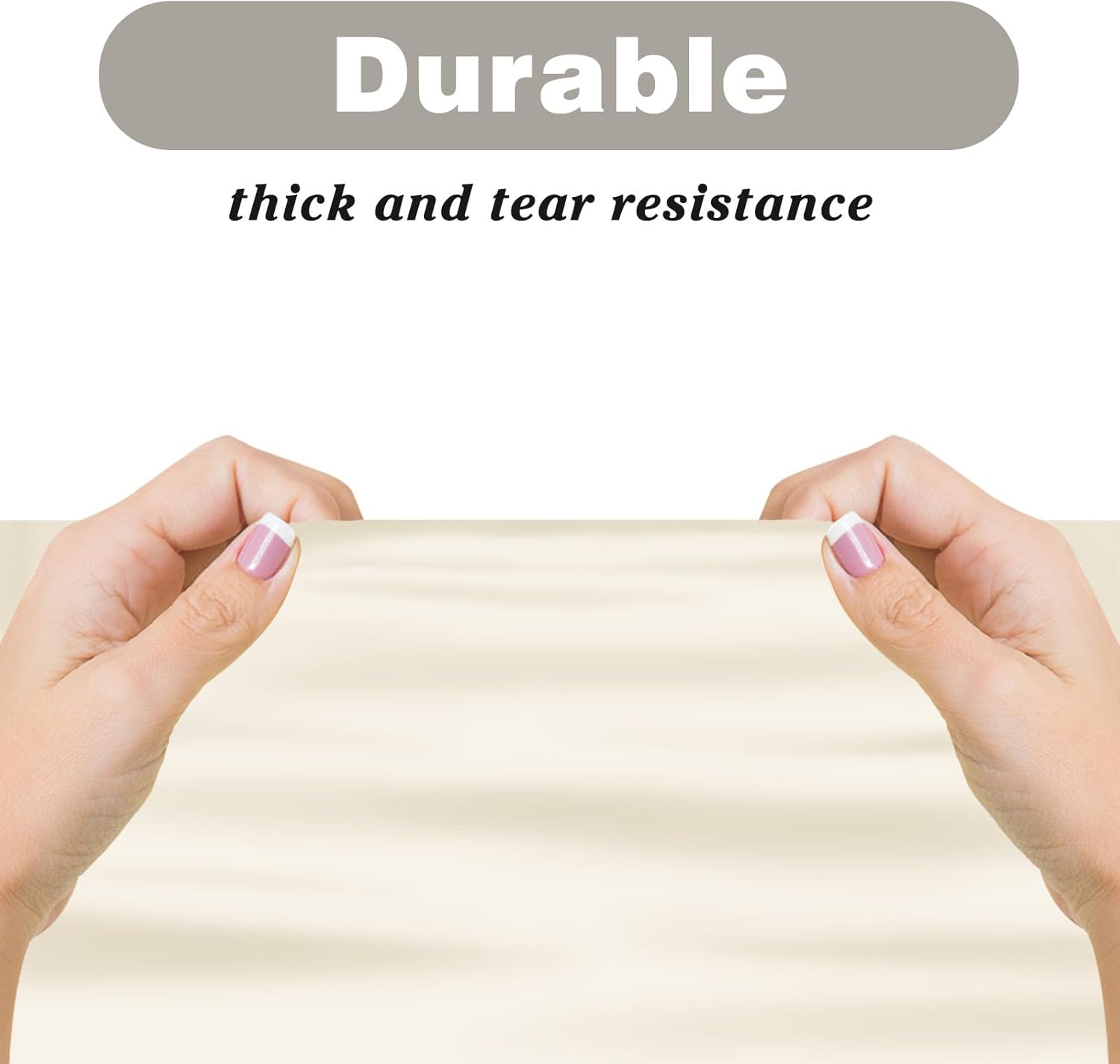 Kopokita 2PCS Ivory Plastic Tablecloths 54 x 108 Inch, Disposable Table Cloths Rectangle Party Table Covers - Image 3