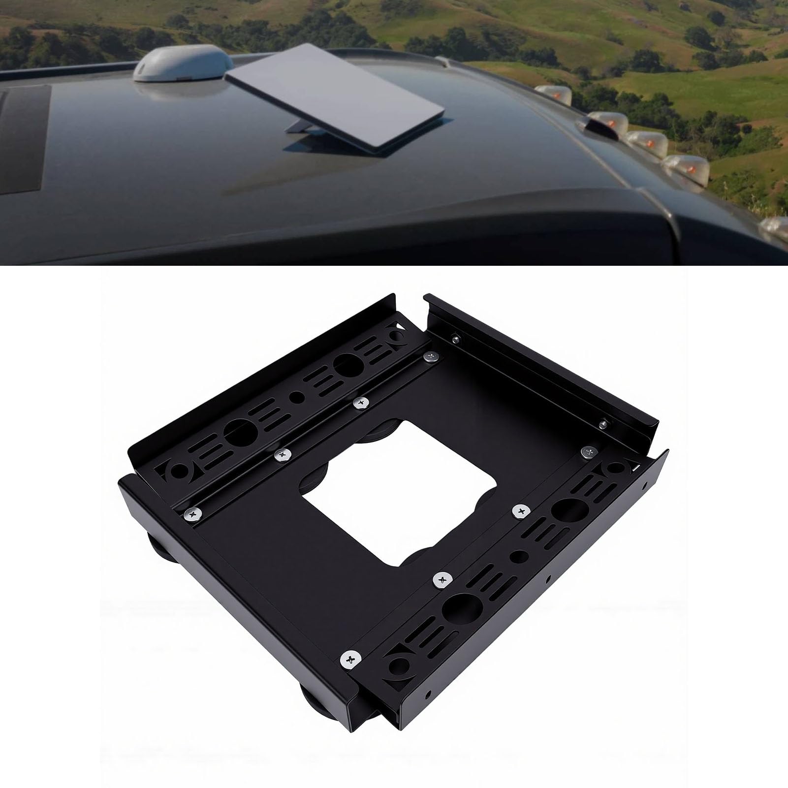 banapoy Soporte Magnético para Techo de Coche Satélite, Base Magnética Resistente de 560 Libras, Mini Soporte de Sujeción Fuerte para Satélite, Liberación Rápida, para Coche, RV, Furgoneta, Camping,