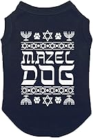 Vista 6 de Mazel Dog - Camisa para perro judío de Hanukkah Pascua Seder (azul rey, 3XL)
