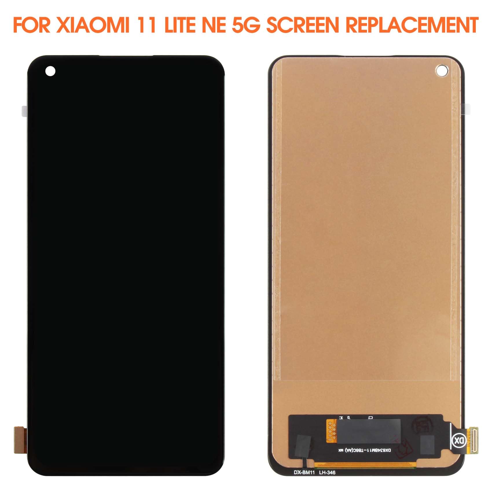 Schermo LCD per Xiaomi 11 Lite NE 5G/Mi 11 Lite 4G/Mi 11 Lite 5G Schermo di Ricambio Digitizer 2109119DG M2101K9AG M2101K9G Touch Assemblaggio parti di riparazione (6.55")