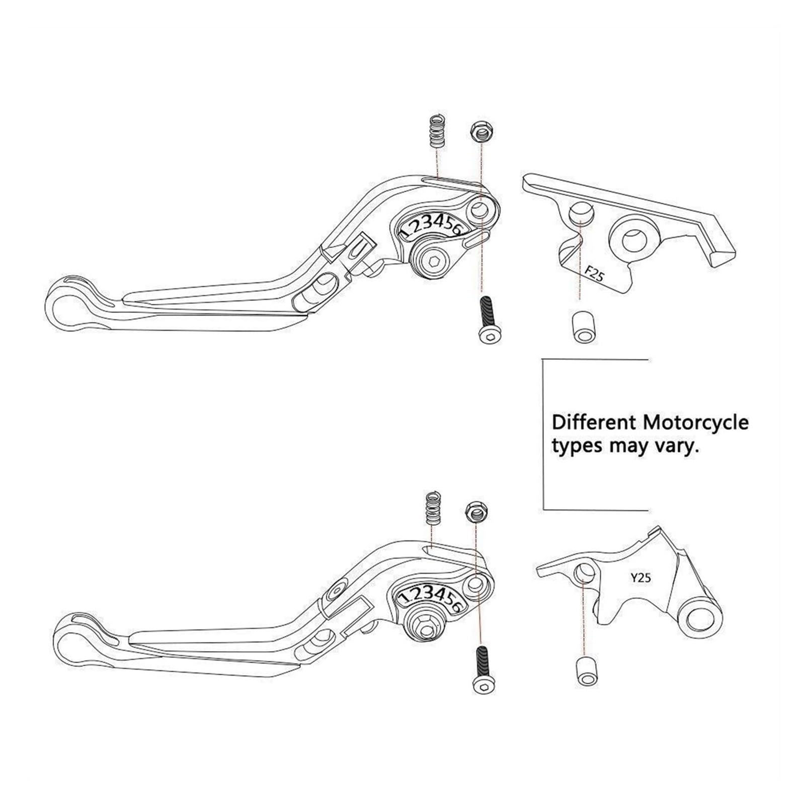 Ersetzen Einstellbare Motorradteile Für VTR1000F VTR 1000F 1000 F 1998-1999 2000 2001 2002 2005 2004 2003 Bremskupplungshebel Griffe(Nero)