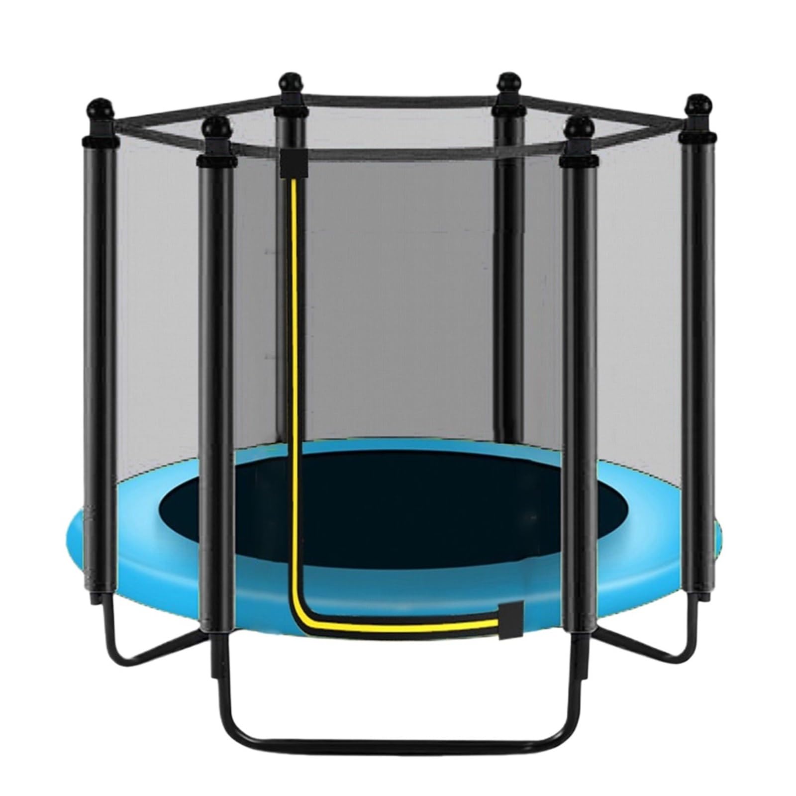 Siatka bezpieczeństwa trampoliny do 6-biegunowych trampolin ogrodowych, trwała siatka zastępcza (1,2 m/1,4 m/1,5 m) pasuje do większości modeli trampolin, zwiększona ochrona i stabilność