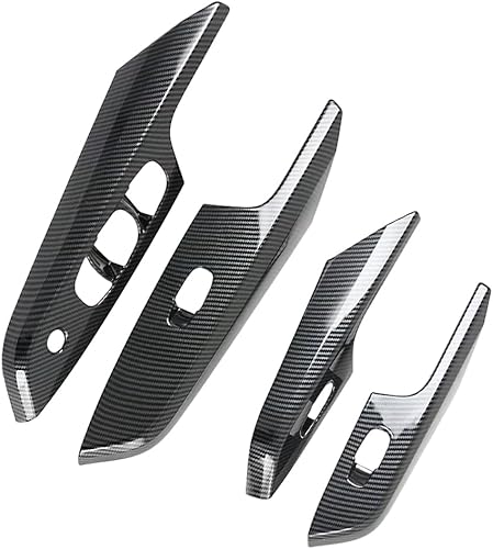Miniatura 2 de KACEPAR Door Armrest Window Lift Switch Panel Cover Trims Carbon Fiber, Door Armrest Window Lift Down Switches Panel Cover Trims Armrest Cover,