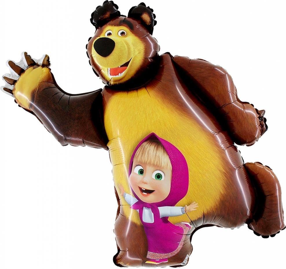Masha and the Bear Super Shape Figure of Masha Balloon Party Supplies 35 inch
