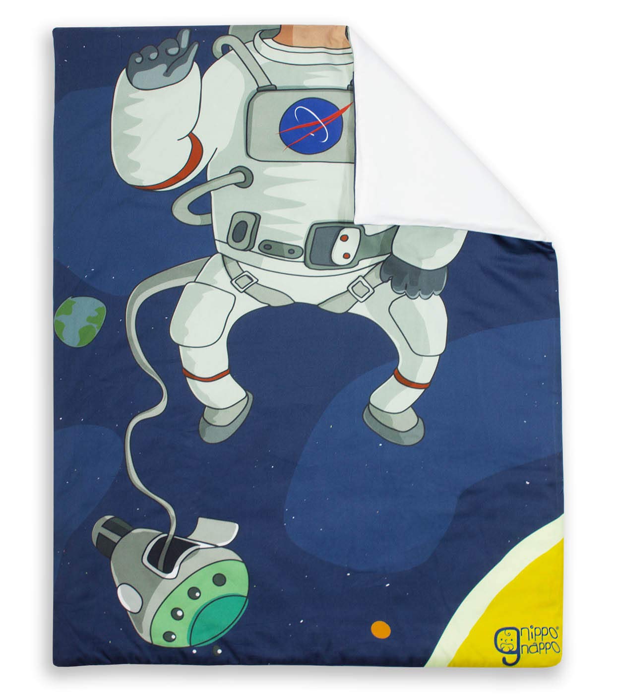 Coperta Bimbo Astronauta Gnippo Gnappo da 0 a 36 mesi - imbottitura estraibile con cerniera invisibile - Coperta per Neonati