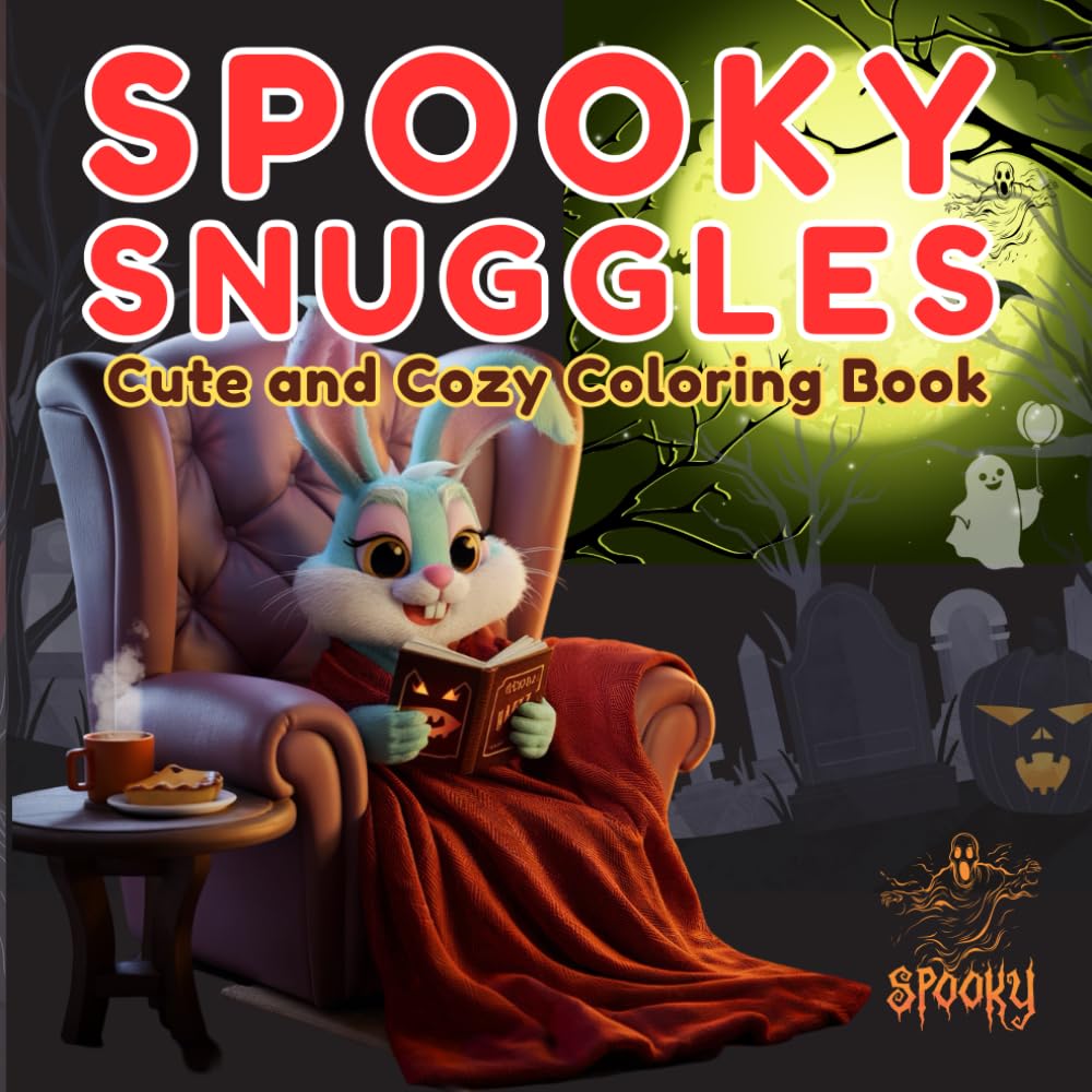 Spooky 50 Snuggles: A Cozy Coloring Book of Cute, Creepy Creatures for Relaxation for Adults and Teens