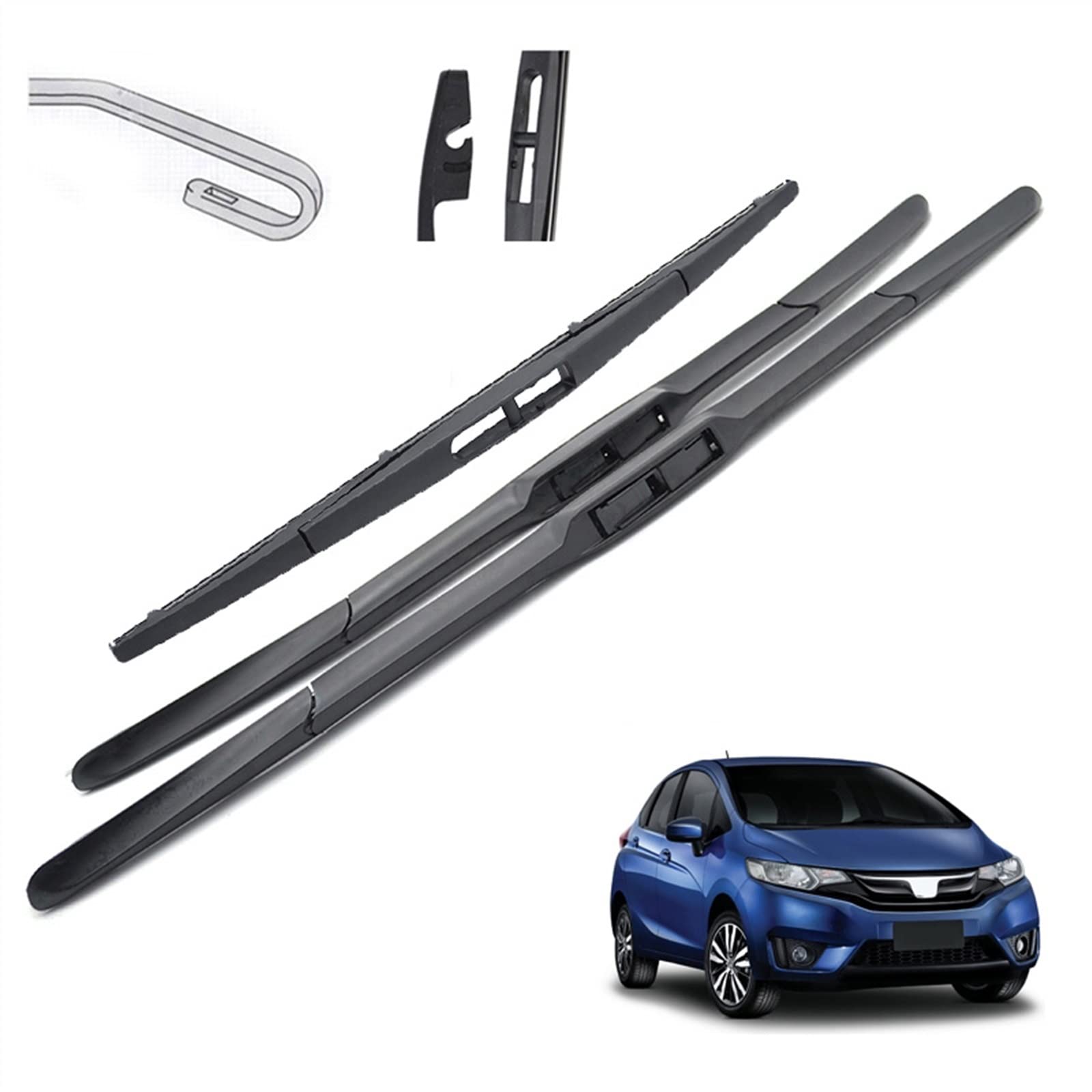Balais d'essuie-glace Honda Jazz Fit MK2 MK3 pare-brise avant fenêtre arrière 26 14 14