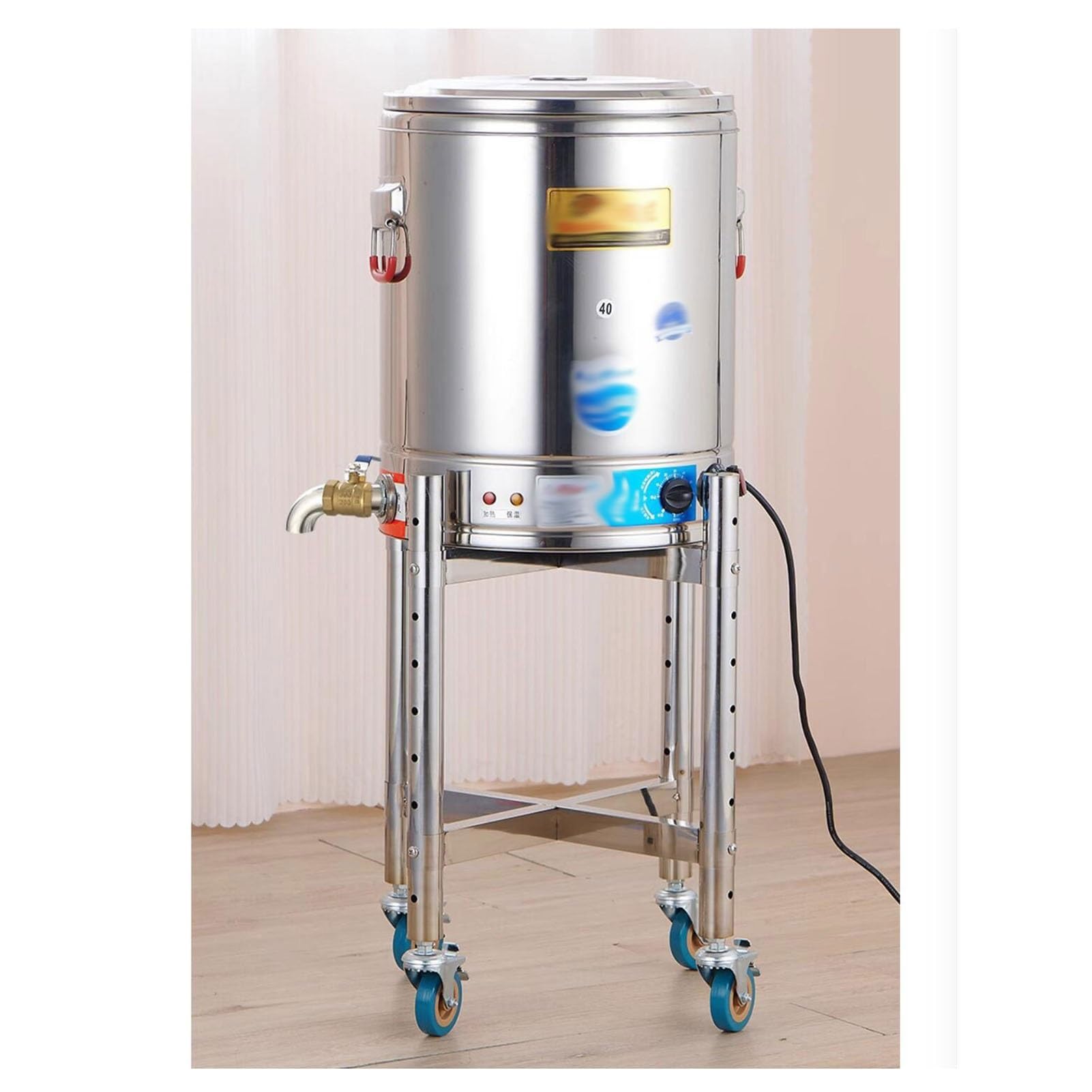 Estante para ollas de acero inoxidable resistente, estante de metal de altura ajustable con ruedas, carrito de cocina rodante para restaurantes y hoteles
