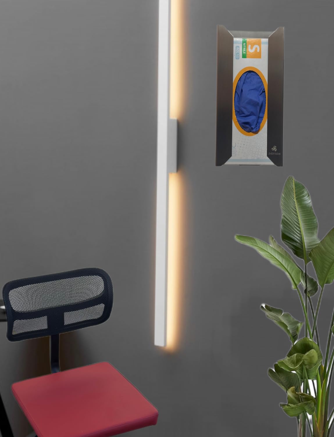 Dispensador de pared para guantes desechables, de acero inoxidable, juego de 2 unidades, montaje en pared
