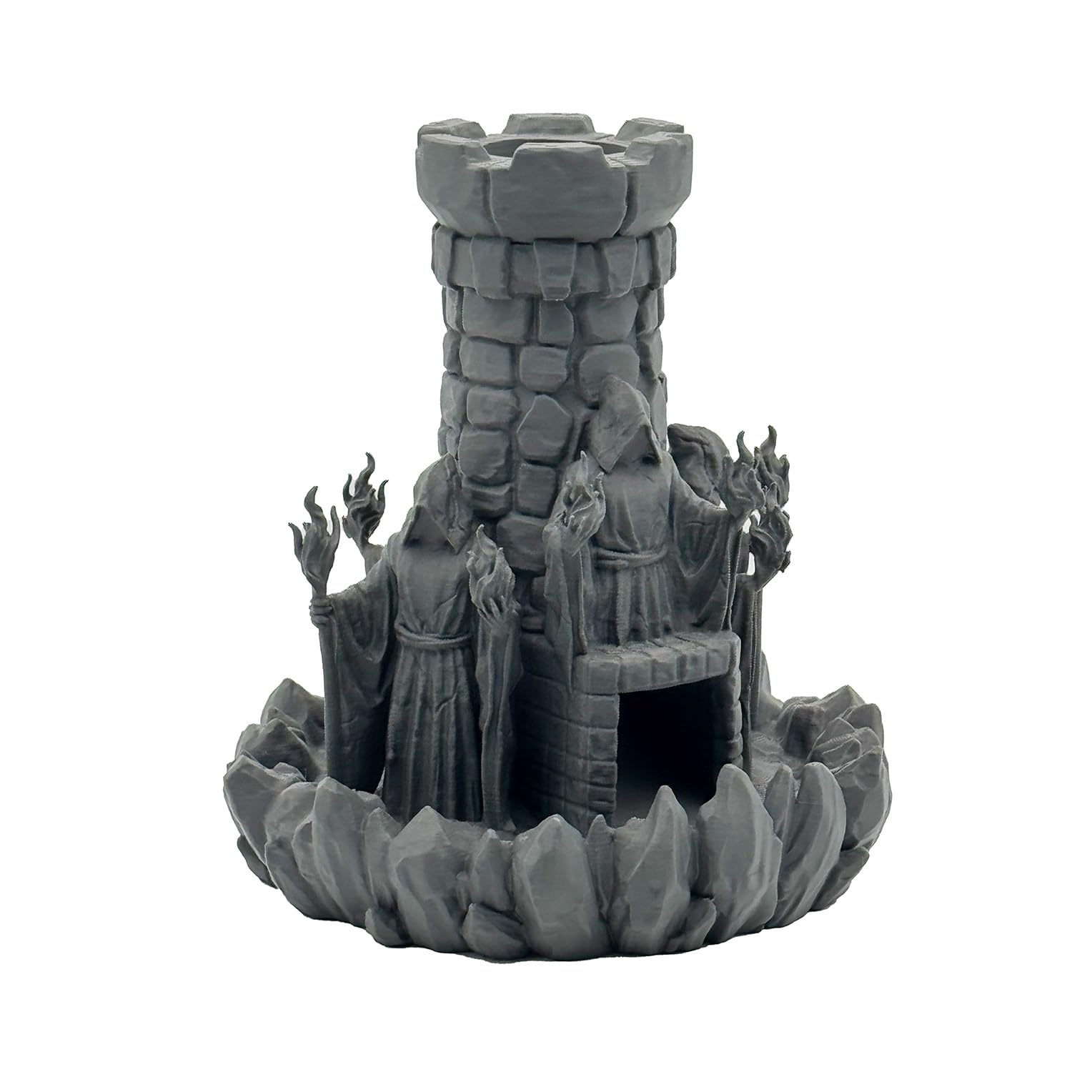 Magier Würfelturm für Würfel bis 25mm | DND Wizard Dice Tower Made in Germany | Tabletop Rollenspiel Pen & Paper DSA Fantasy | bemalbar Deko | Geschenk Spielleiter